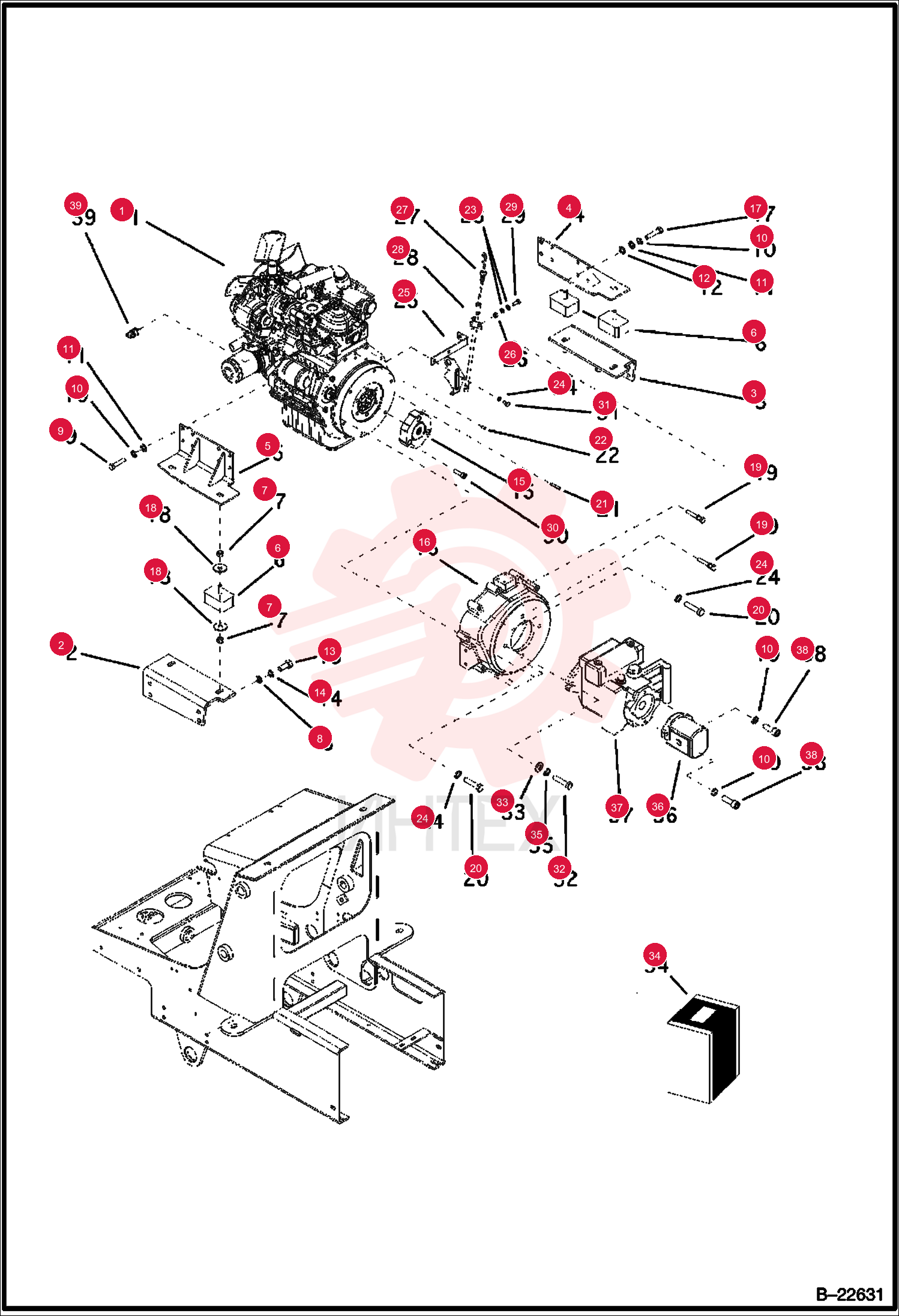 ENGINE, KUBOTA D1105-EEB-EC TIER 2