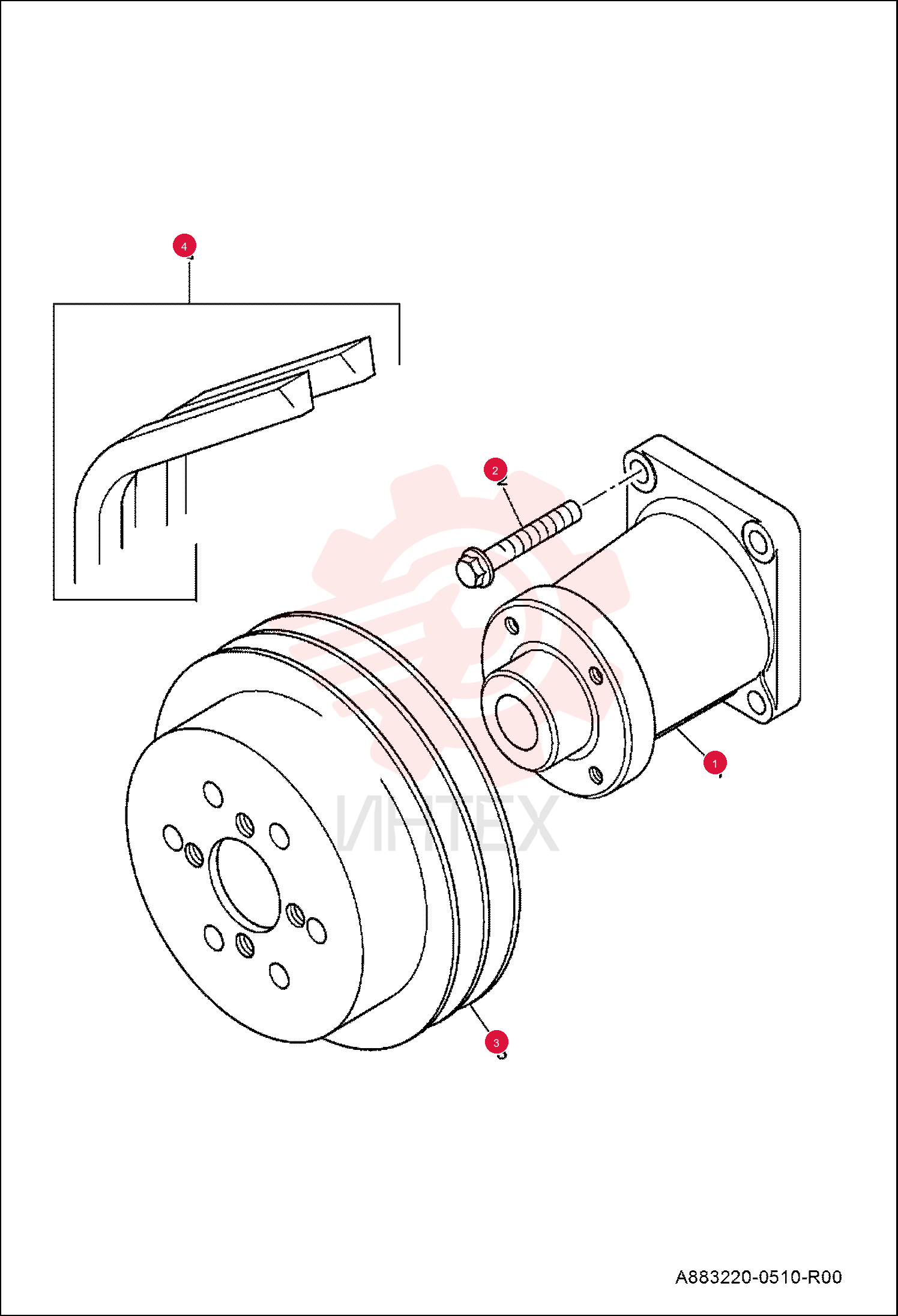 HOUSING FAN DRIVE ASSY 7289047