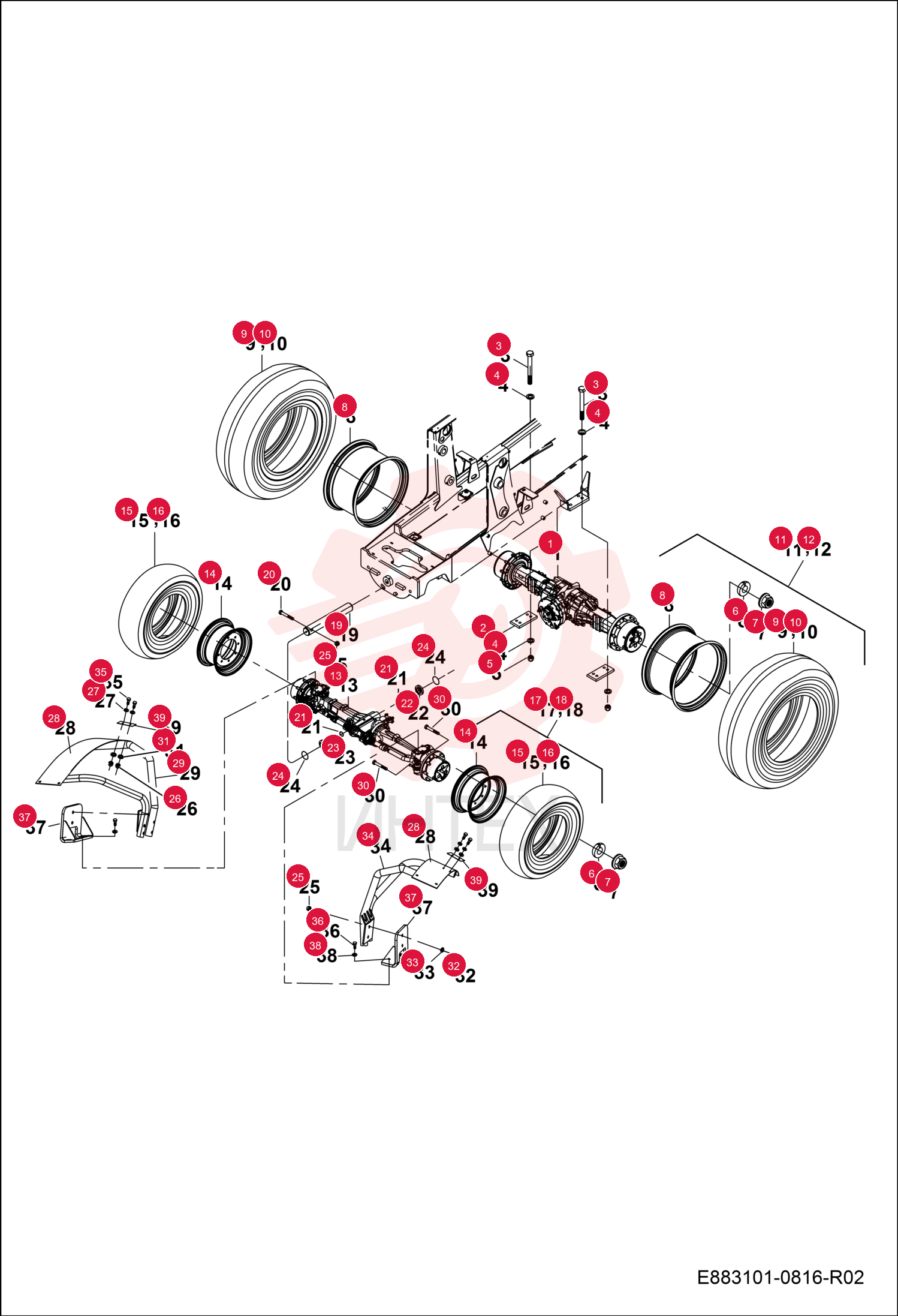 AXLE REAR 7291673 (1)