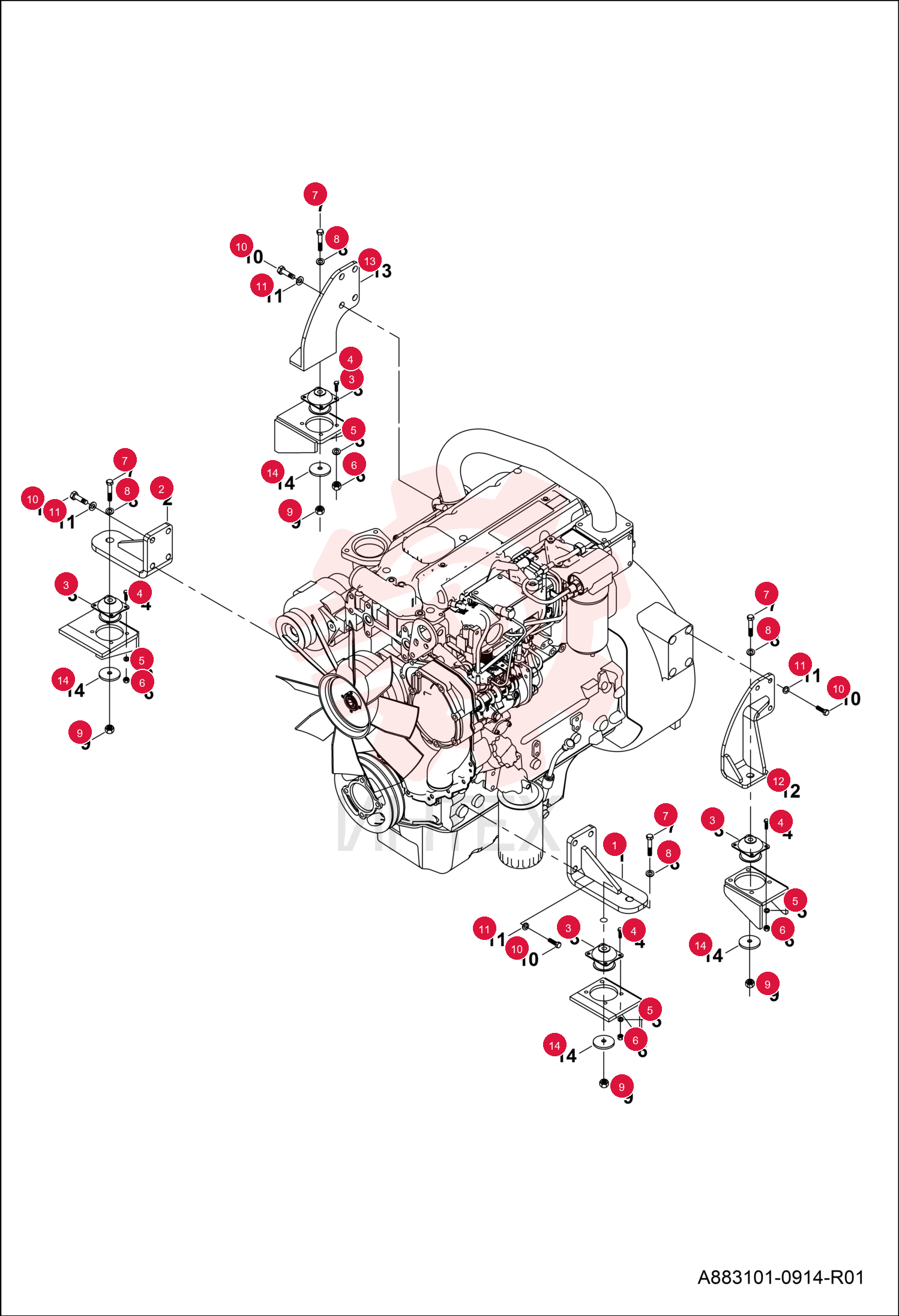 BRACKET LEFT FRONT 7290984 (1)