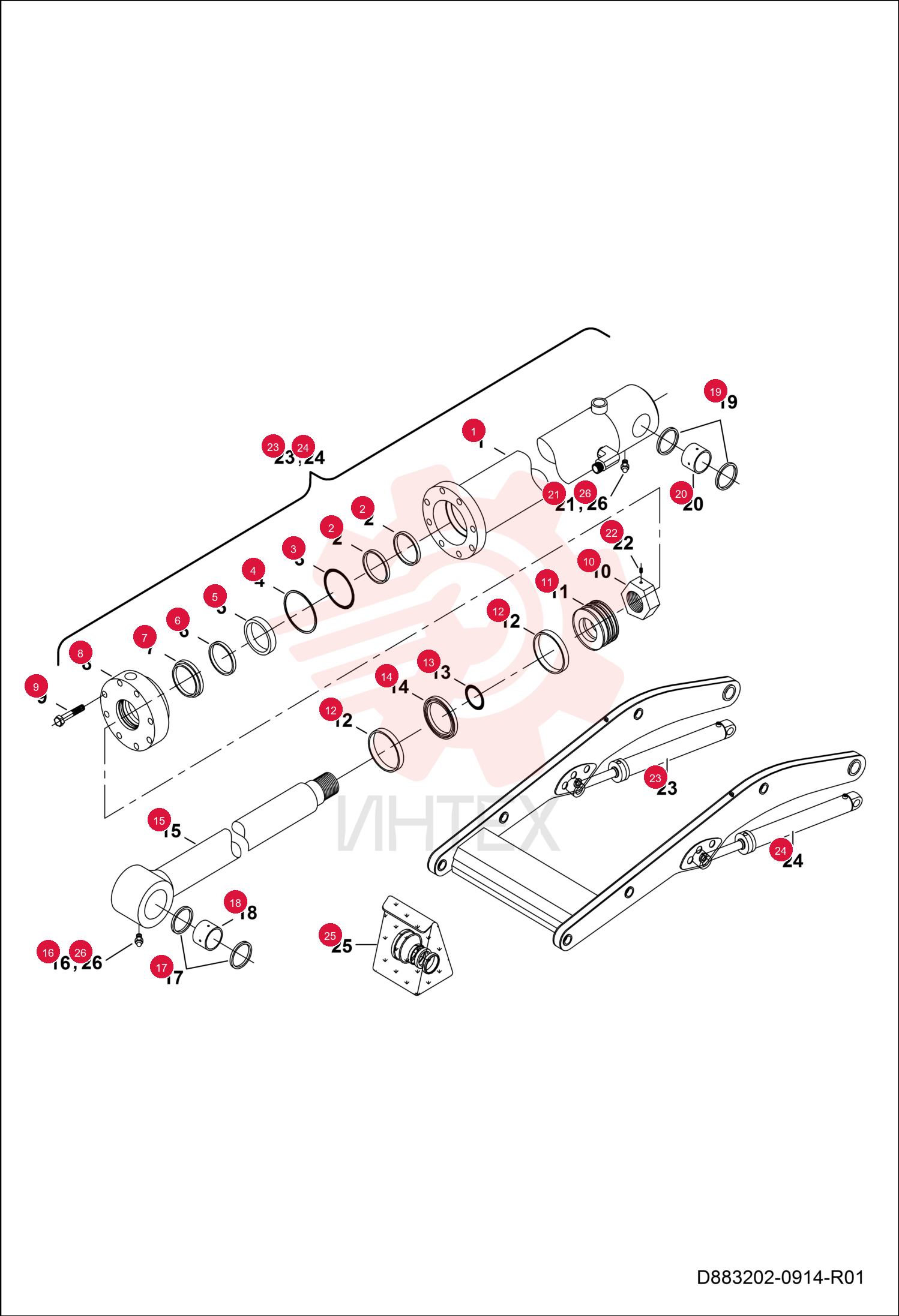 CYL. PIPE LEFT ASSEMBLY 7291547 (2)