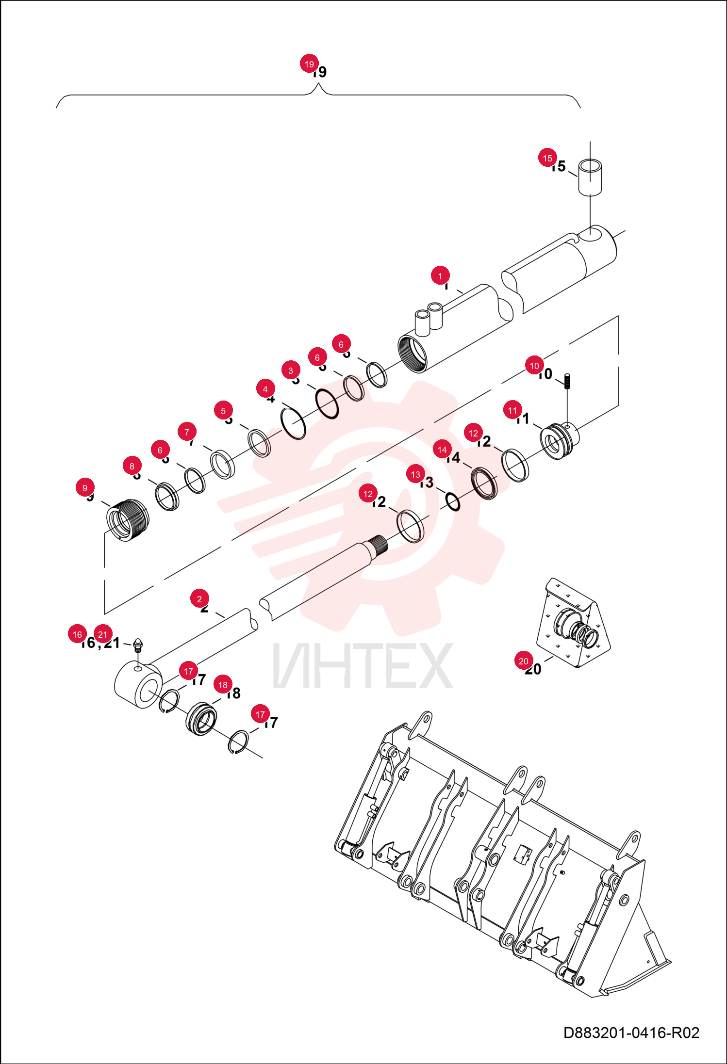 CYLINDER PIPE ASSY. 7289955 (1)