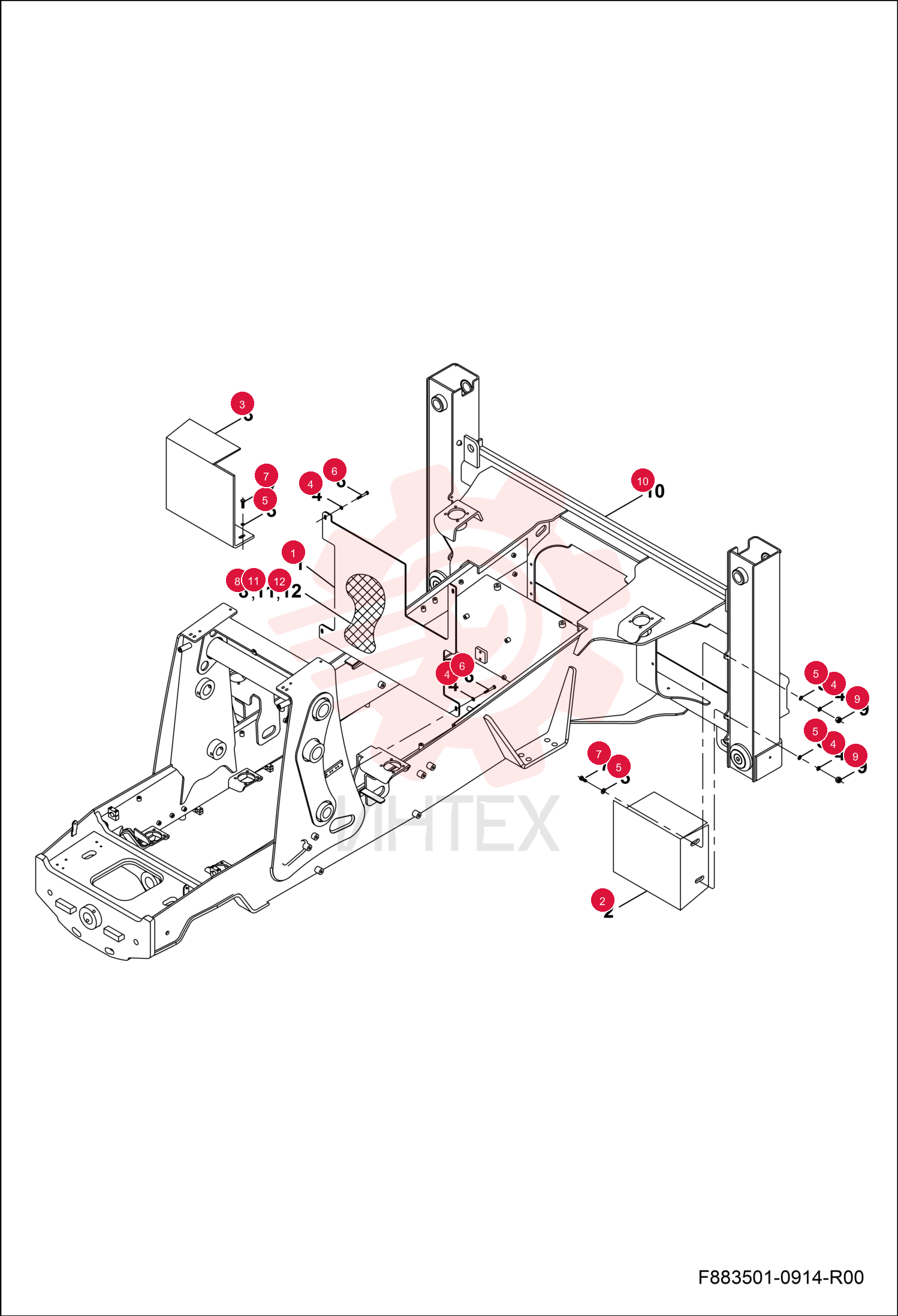 REAR PLATE STEEL 7292143