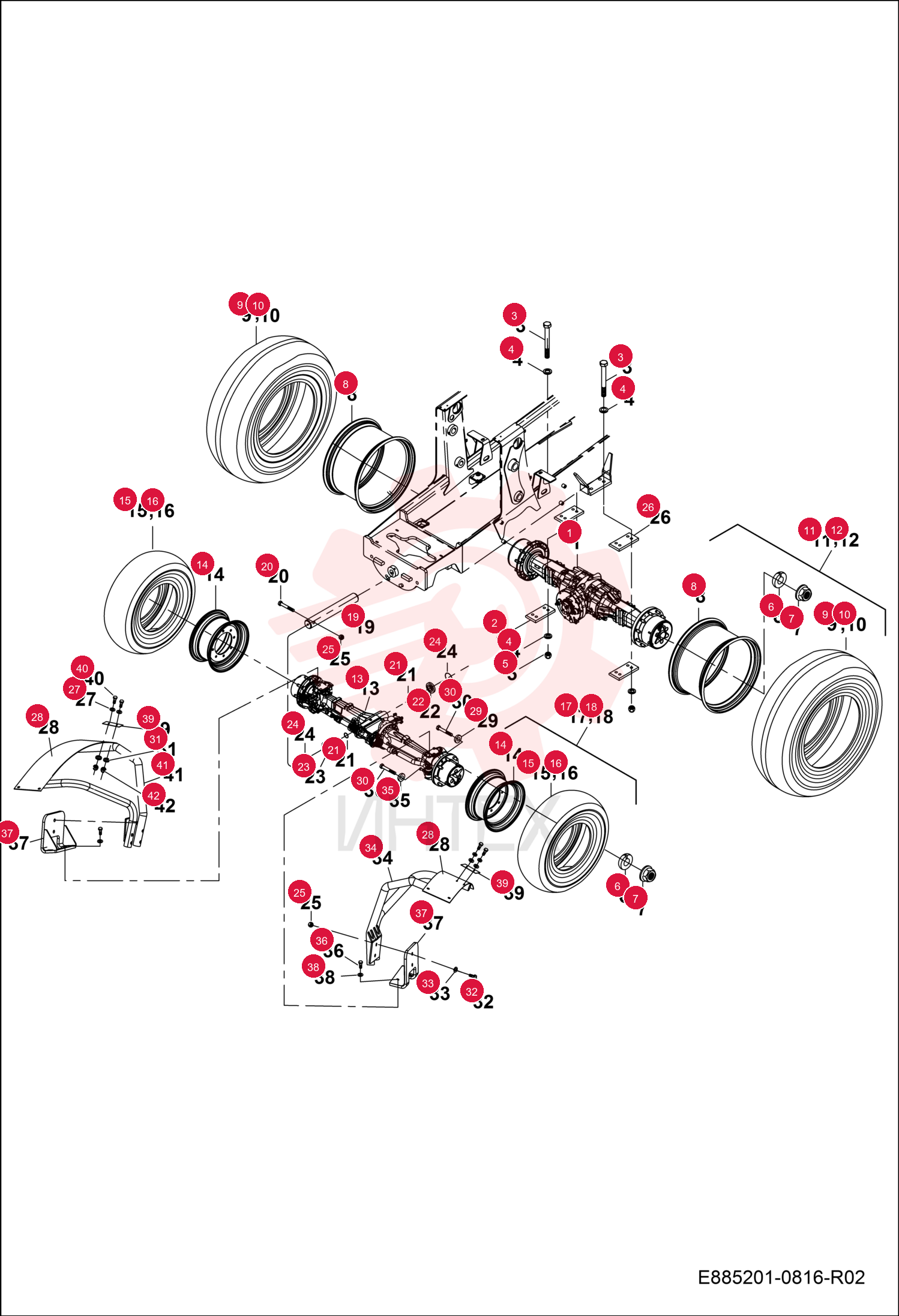 AXLE REAR 7291673 (2)