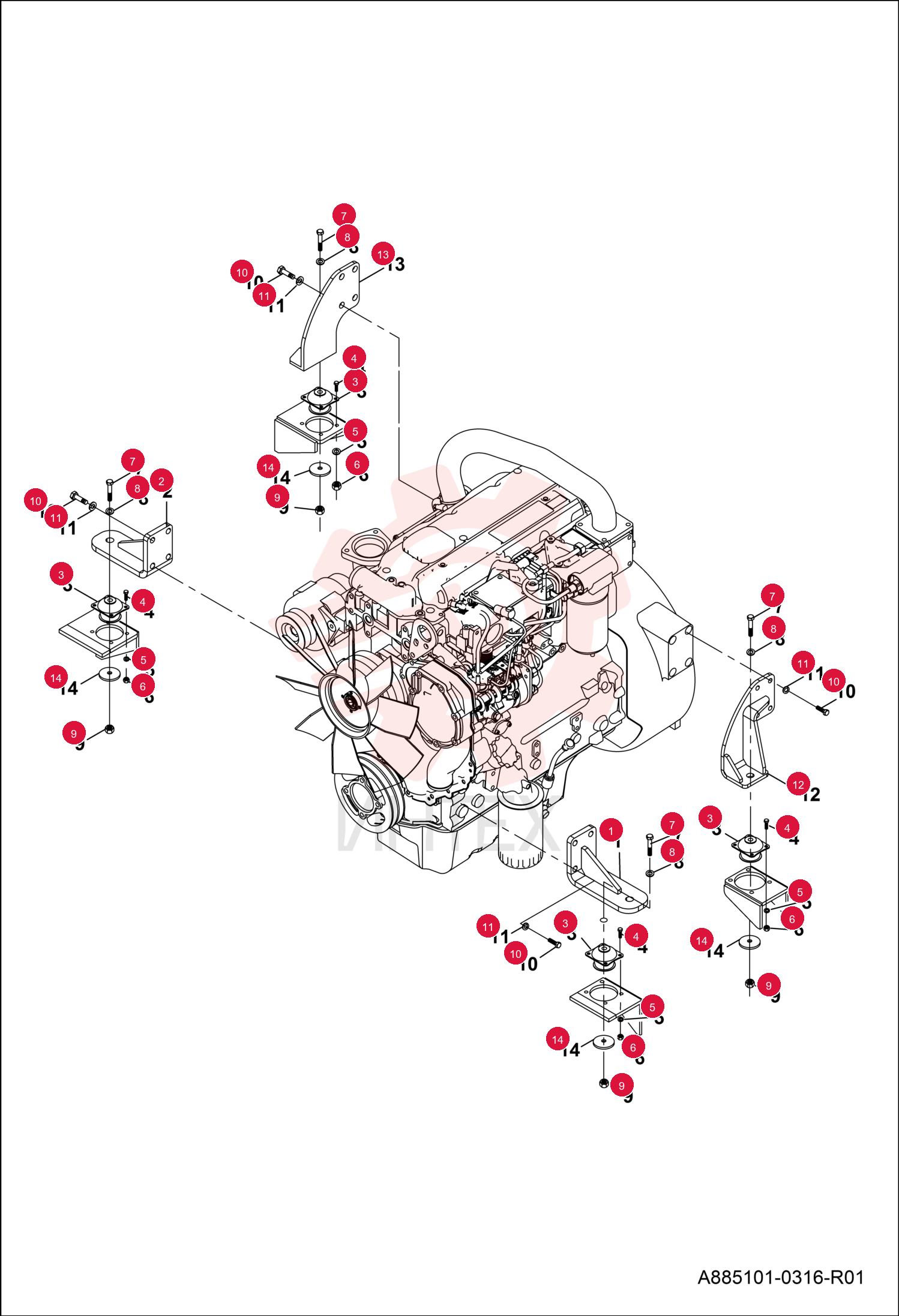 BRACKET LEFT FRONT 7290984 (2)