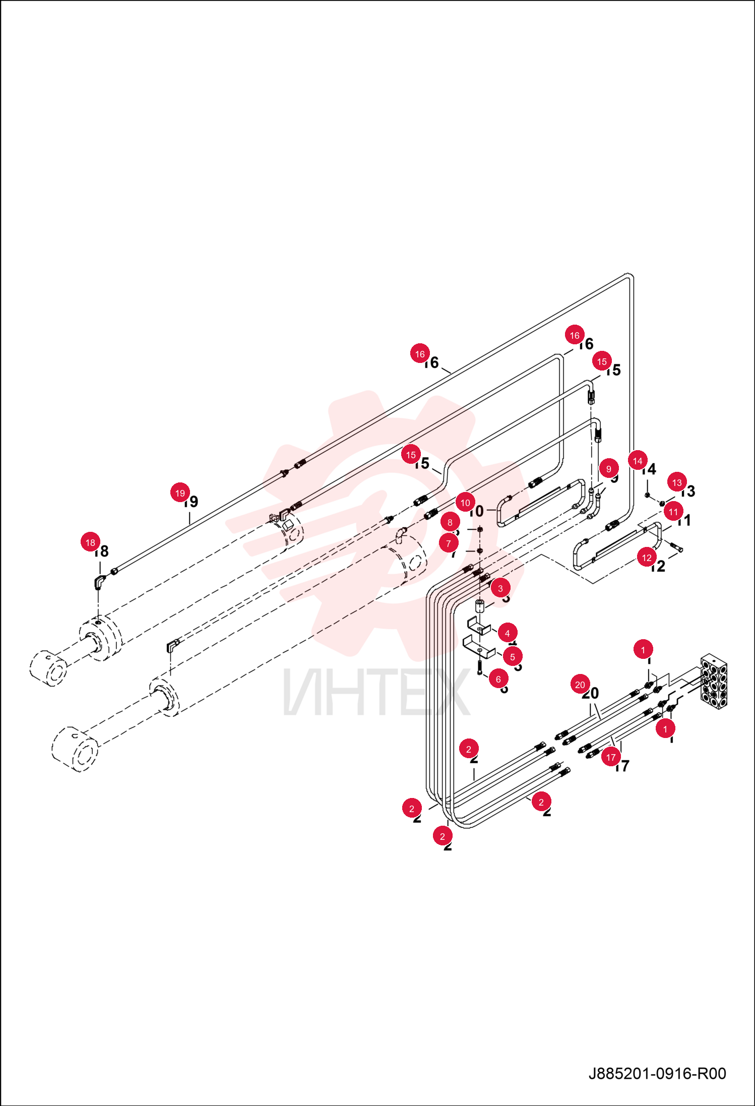 FITTING HYDRAULIC 7291437 (2)