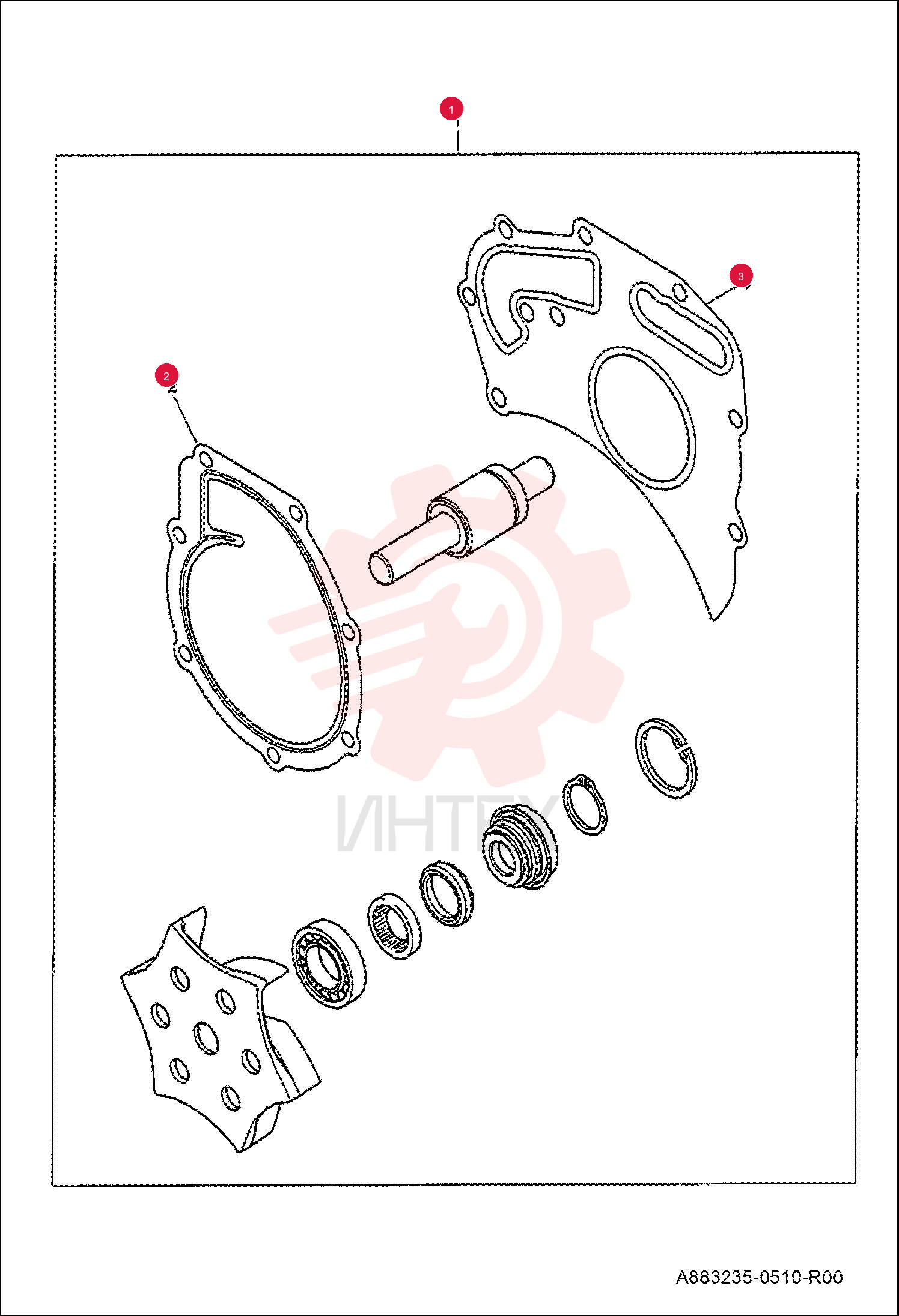 GASKET - WATER PUMP 6924904 (2)