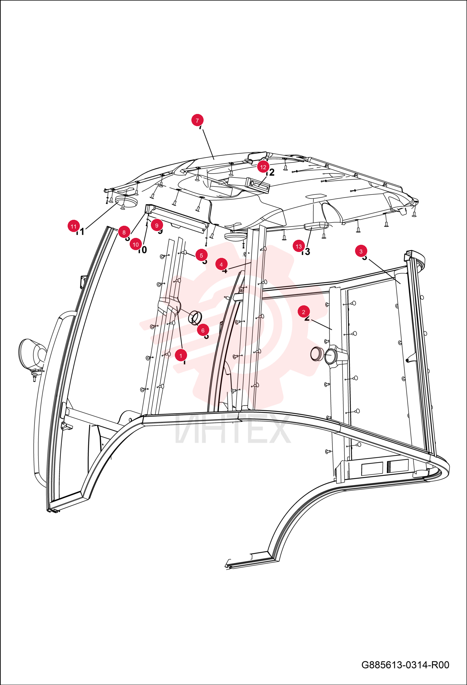 LEFT MIDDLE BRACKET C. 7292463 (1)