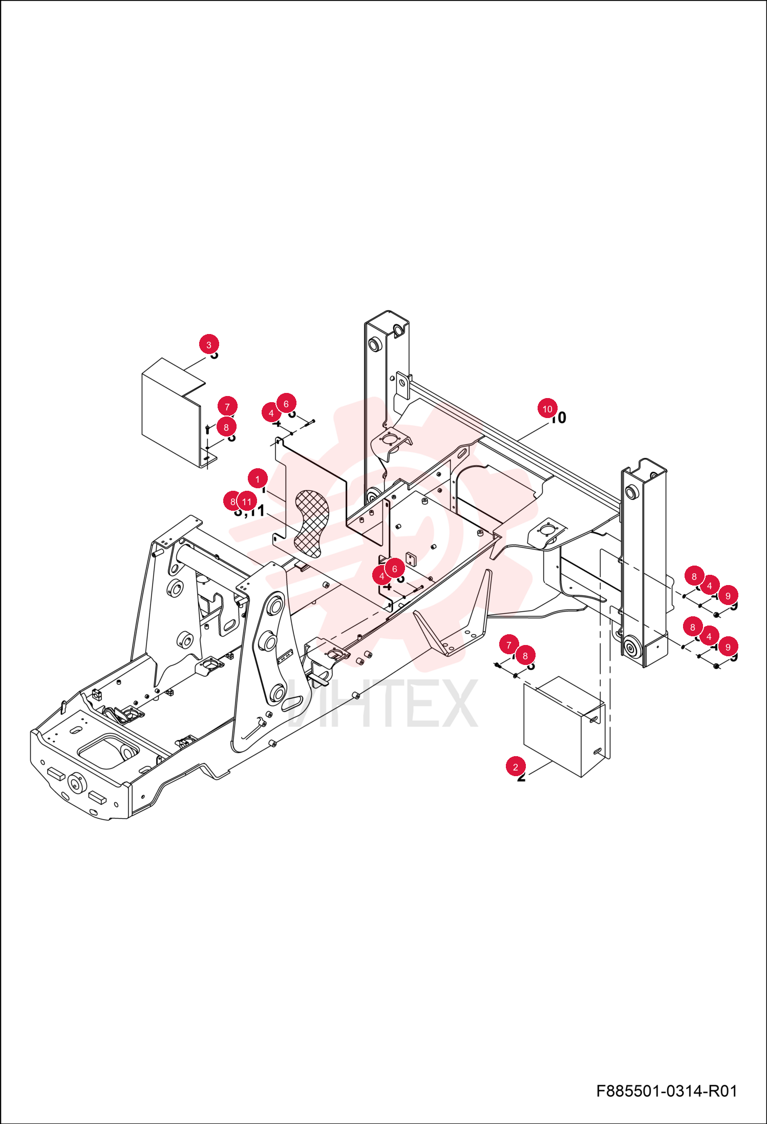 LEFT REAR PLATE STEEL 7292144