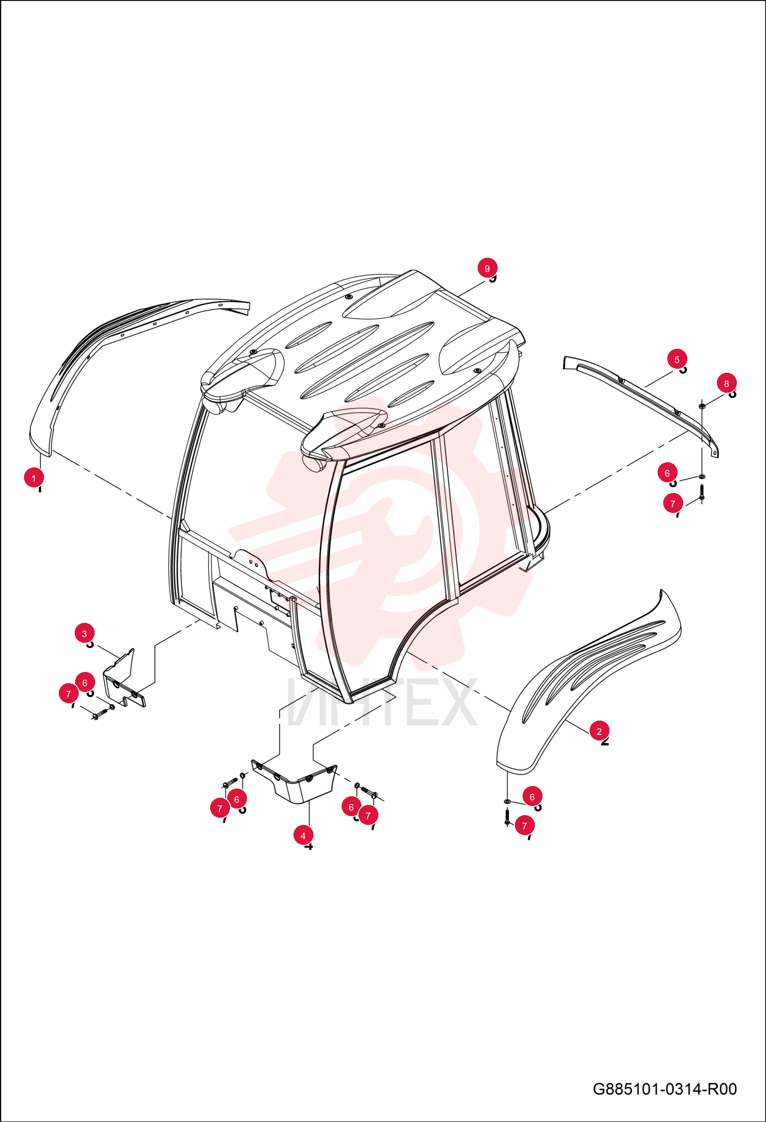 RIGHT REAR MUDGUARD 7292148 (1)