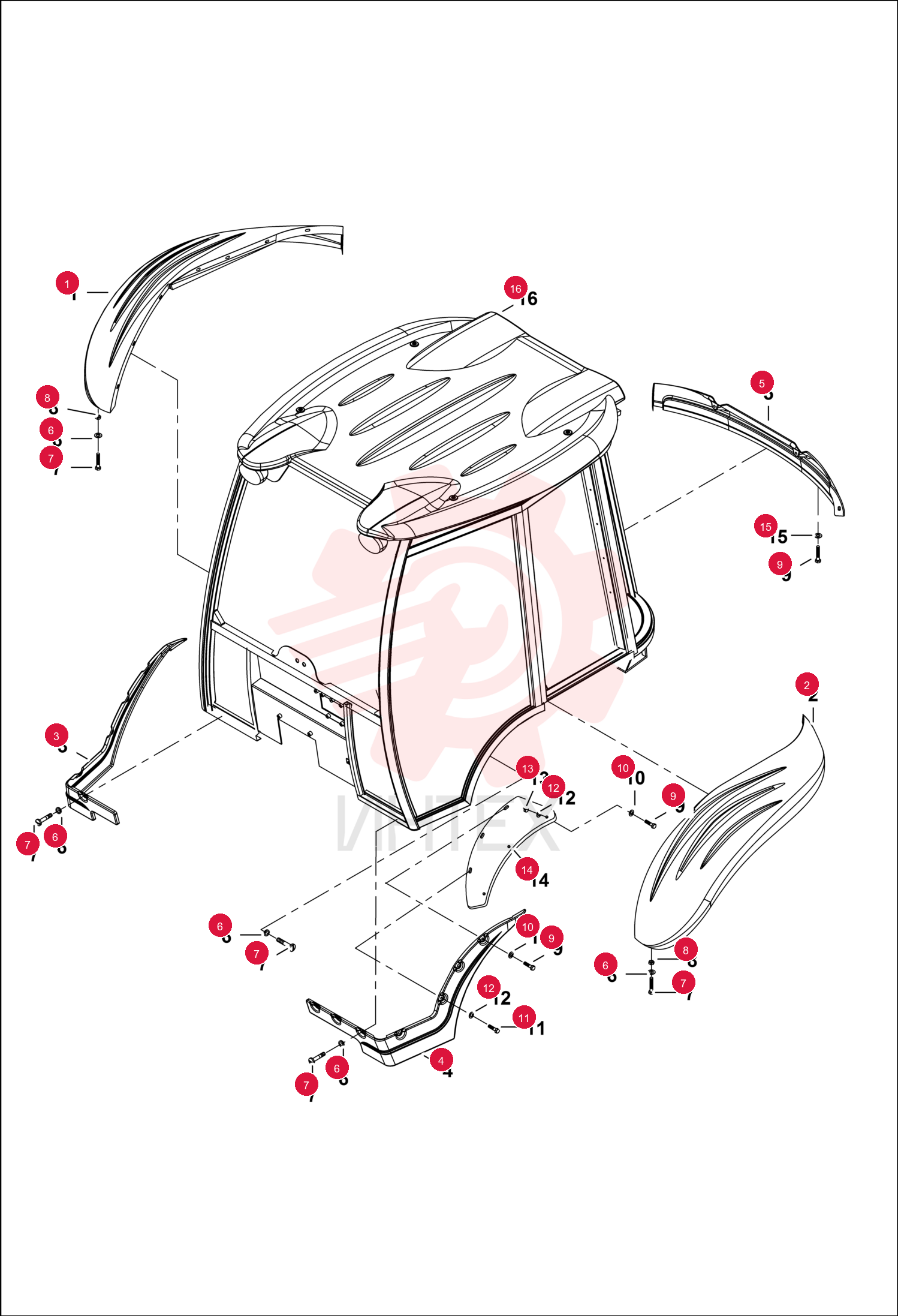 RIGHT REAR MUDGUARD 7293572