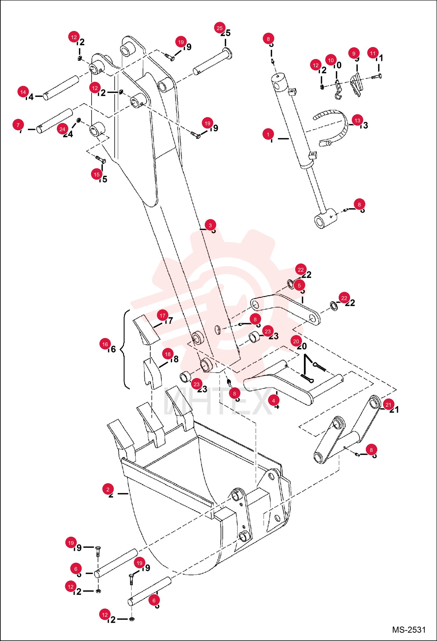 CYLINDER, BUCKET 6693700 (1)