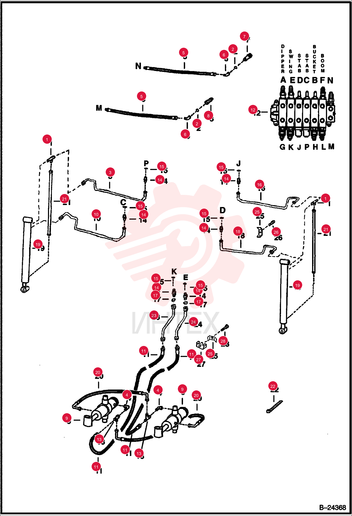 FITTING, HYD TEE 21KB0606