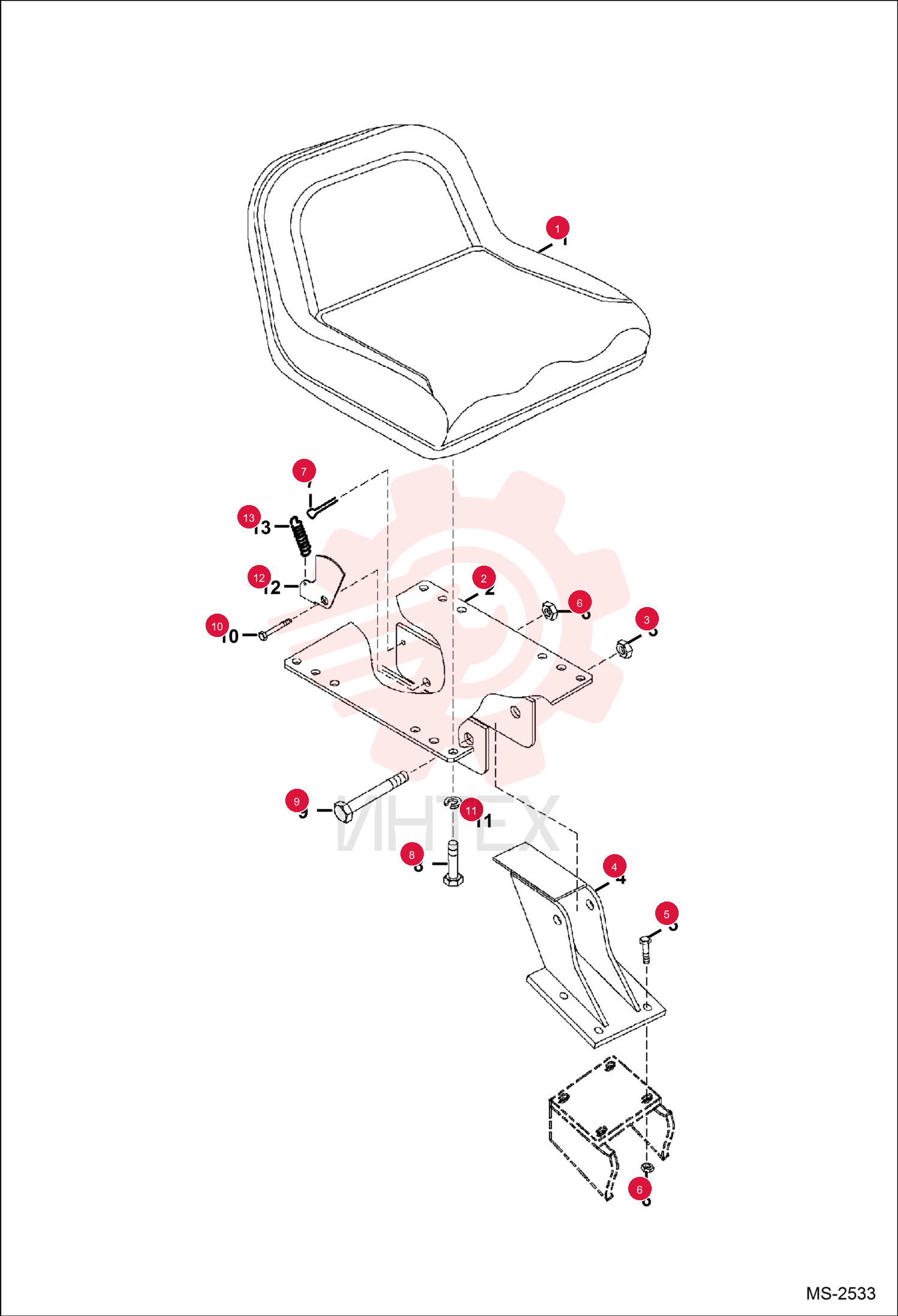 SEAT, BACKHOE 6693804
