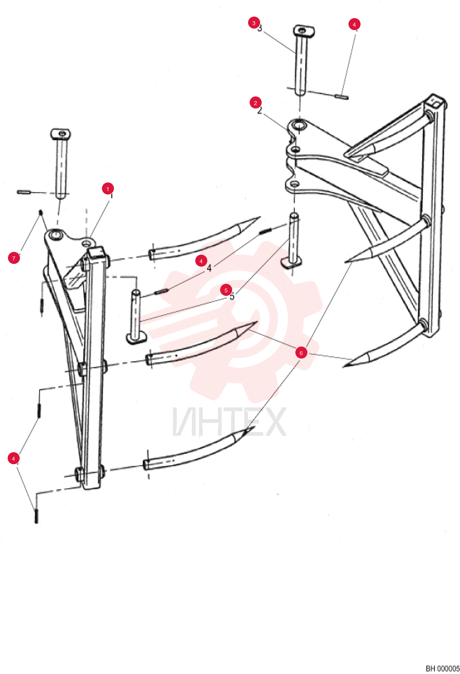 Arm R.H. 3 tooth