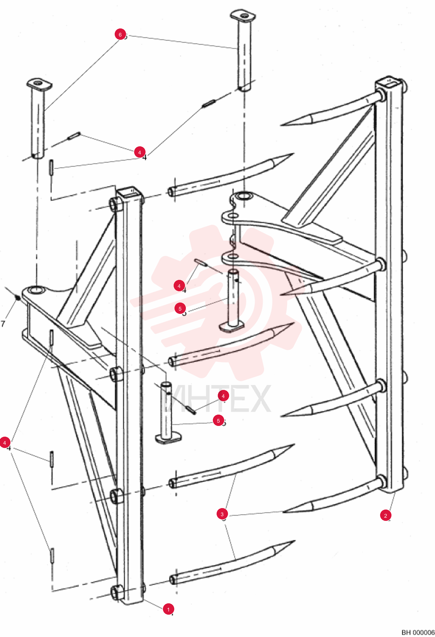 Arm R.H. 4 tooth