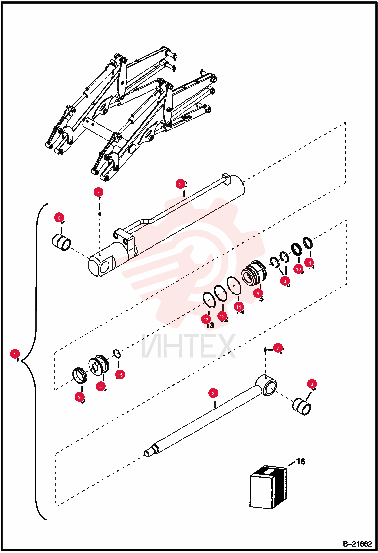 HYDRAULIC CYLINDER LEFT