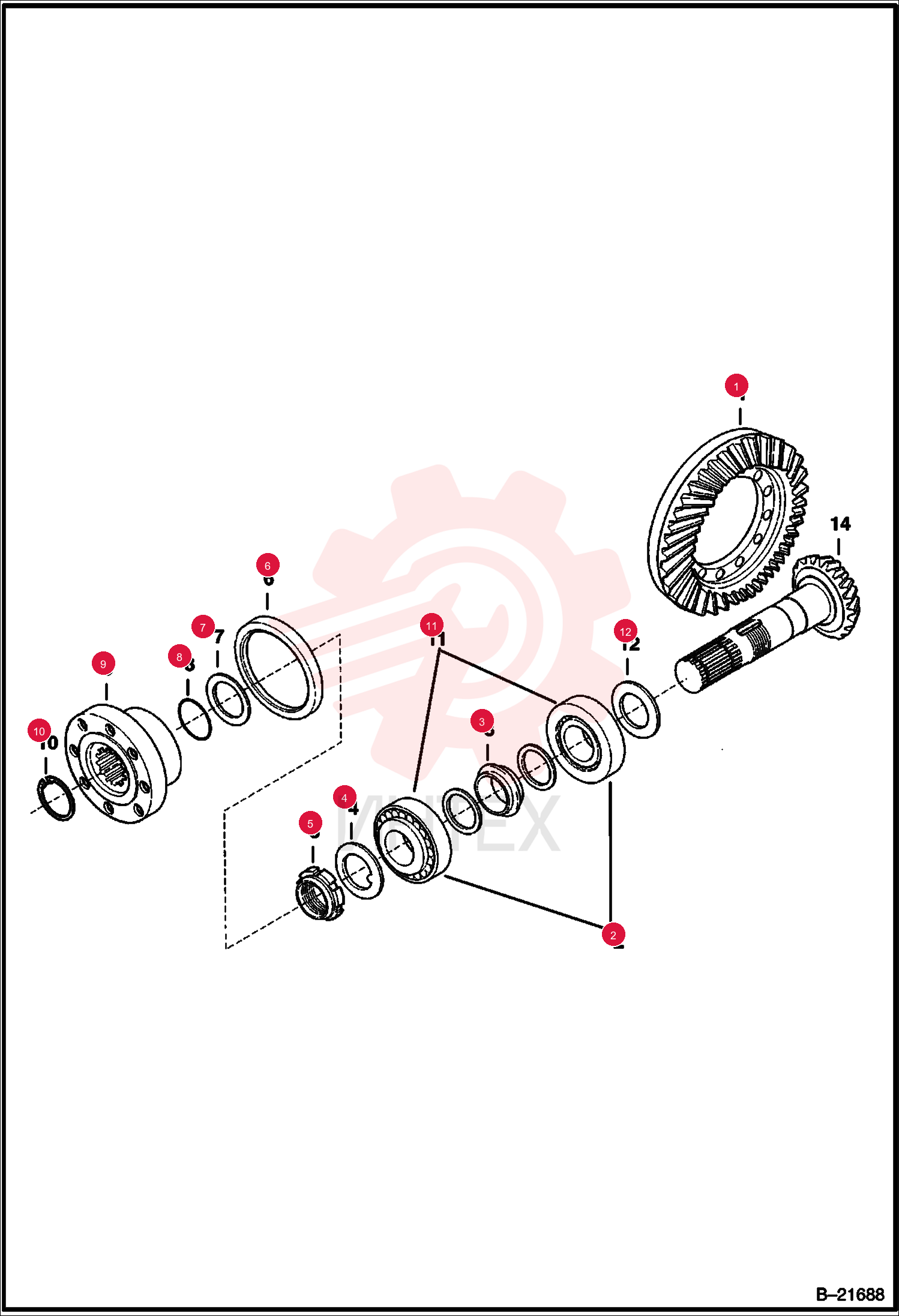 BEVEL GEAR SET Z10/32 6962460