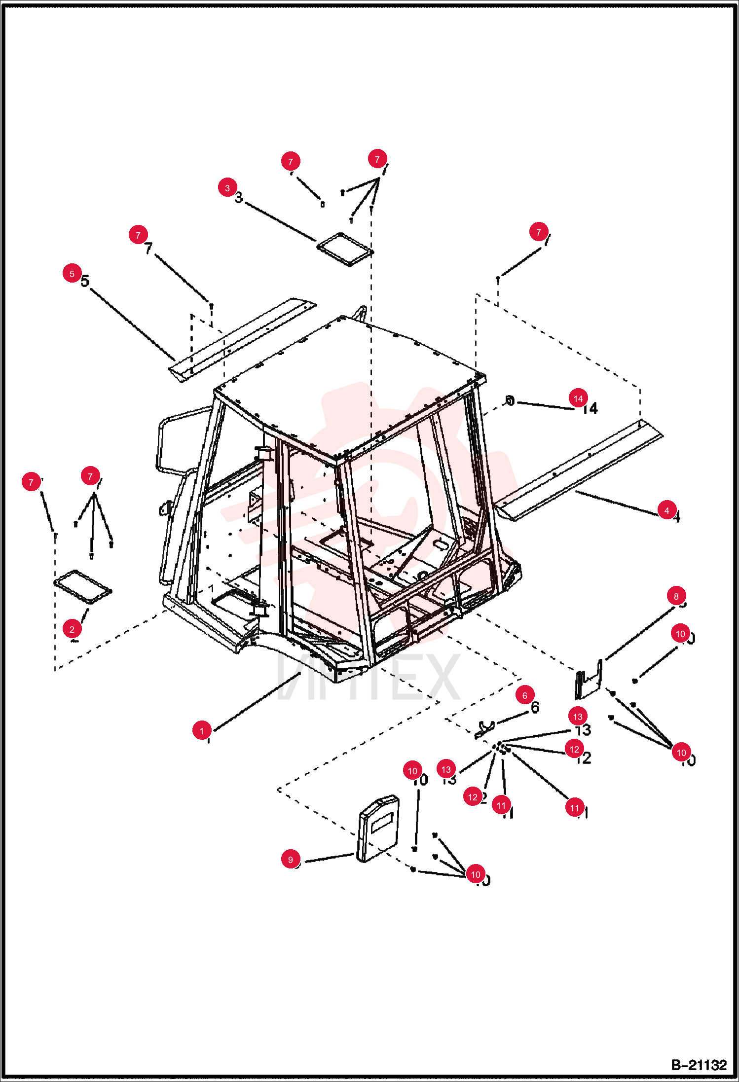 CABIN FRAME INCL. WIRE ASSY