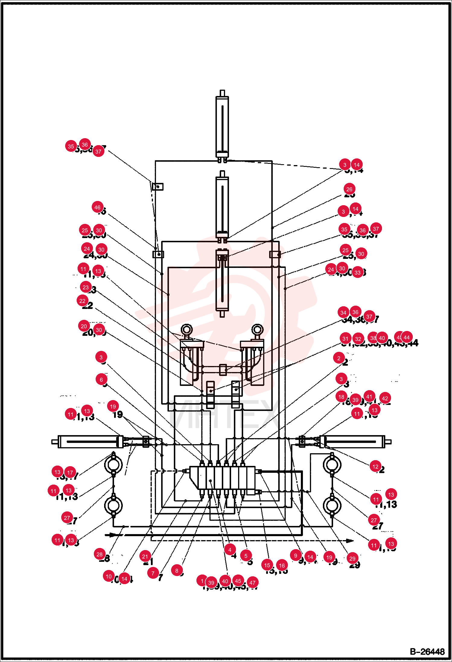 REAR DISTRIBUTOR 26444 SIDESHIFT