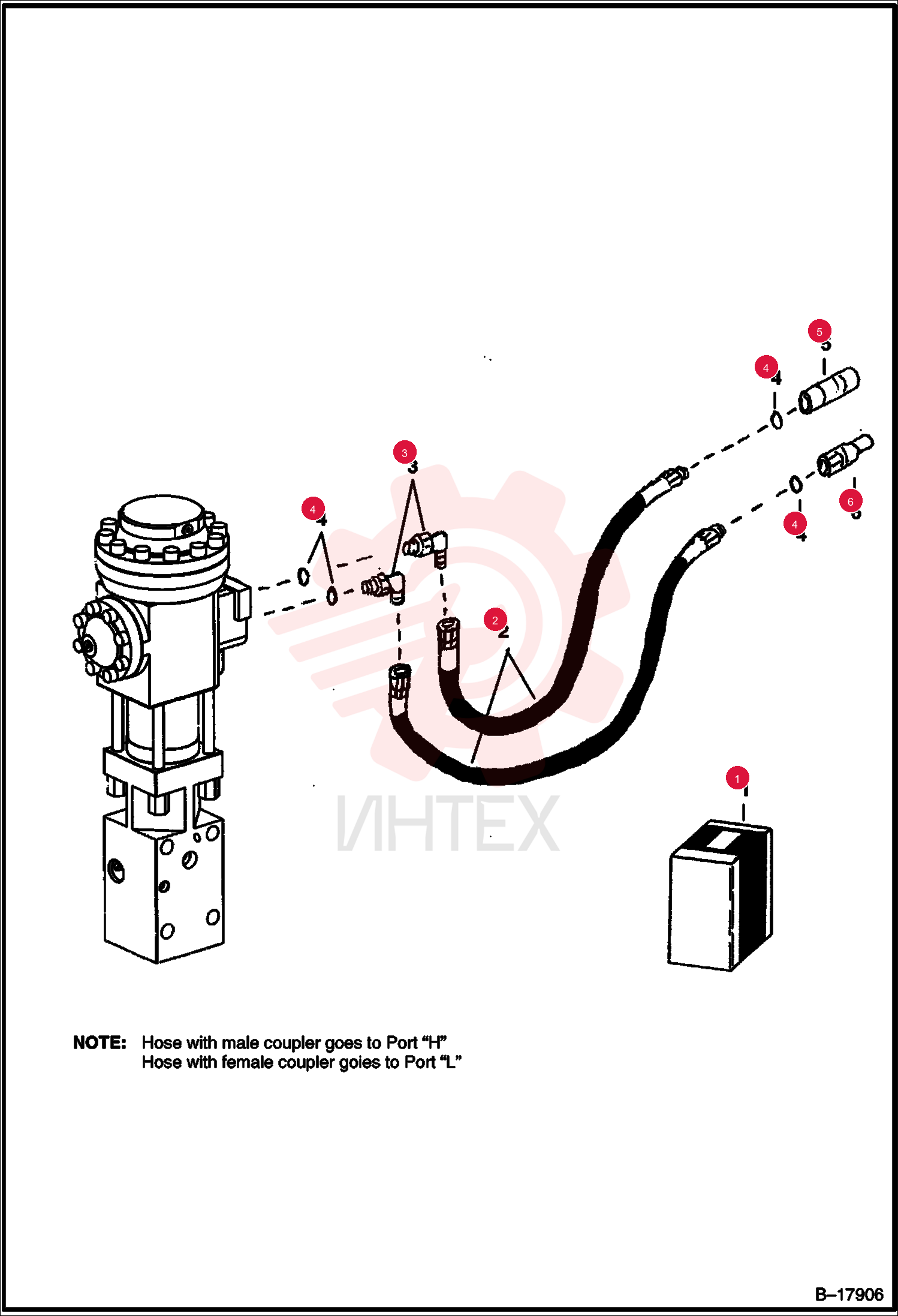 HOSE, HYD ASSY 6728964 (4)