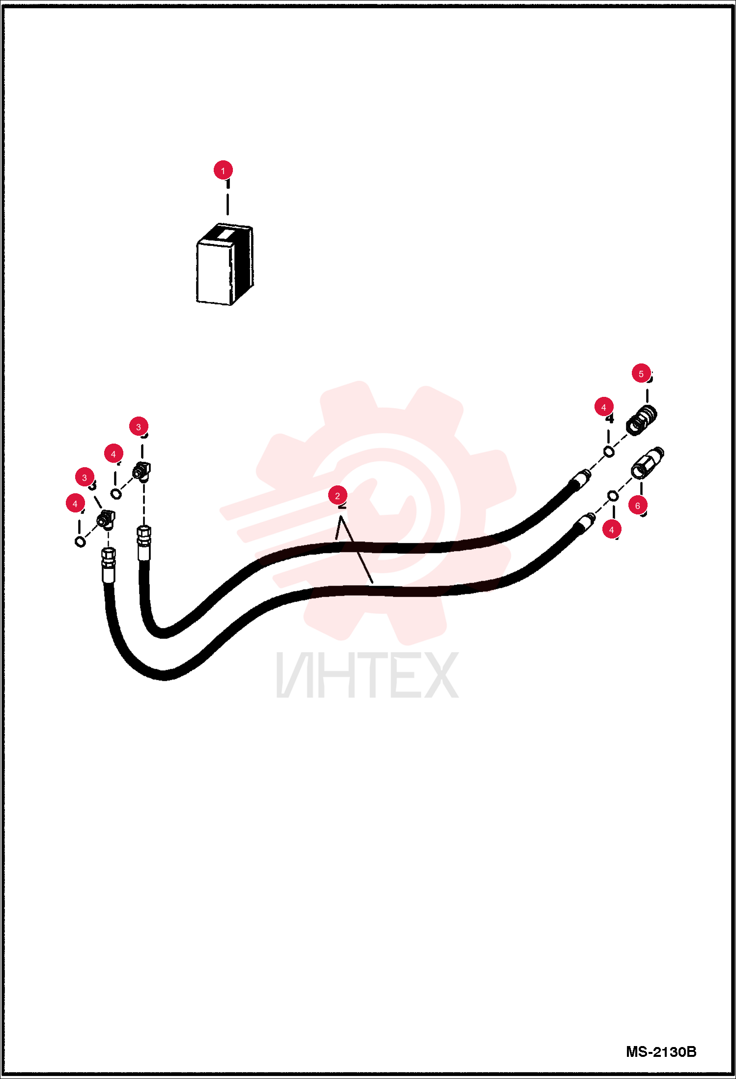 HOSE, HYD ASSY 6728964 (6)