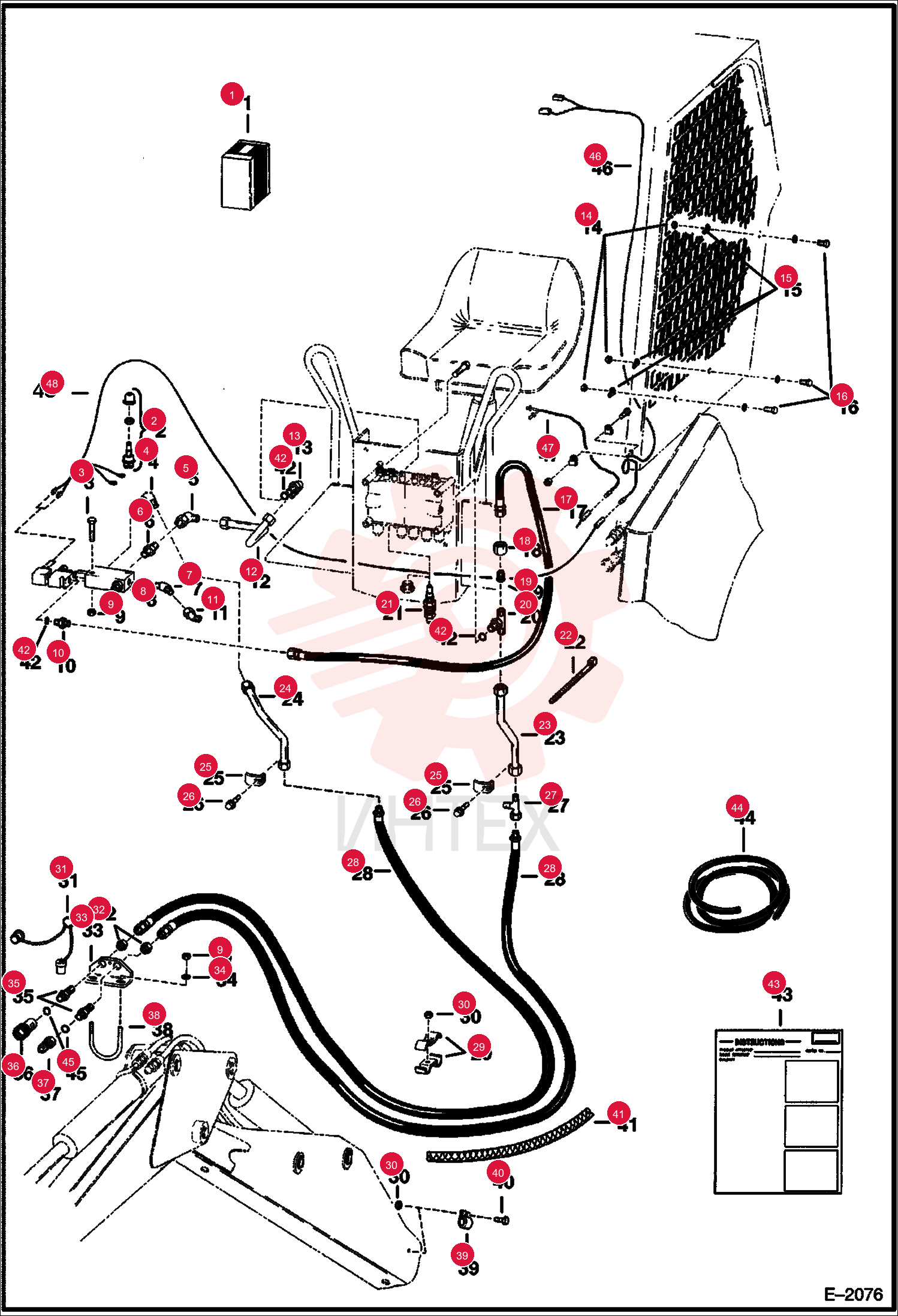 KIT, AUX BACKHOE 709