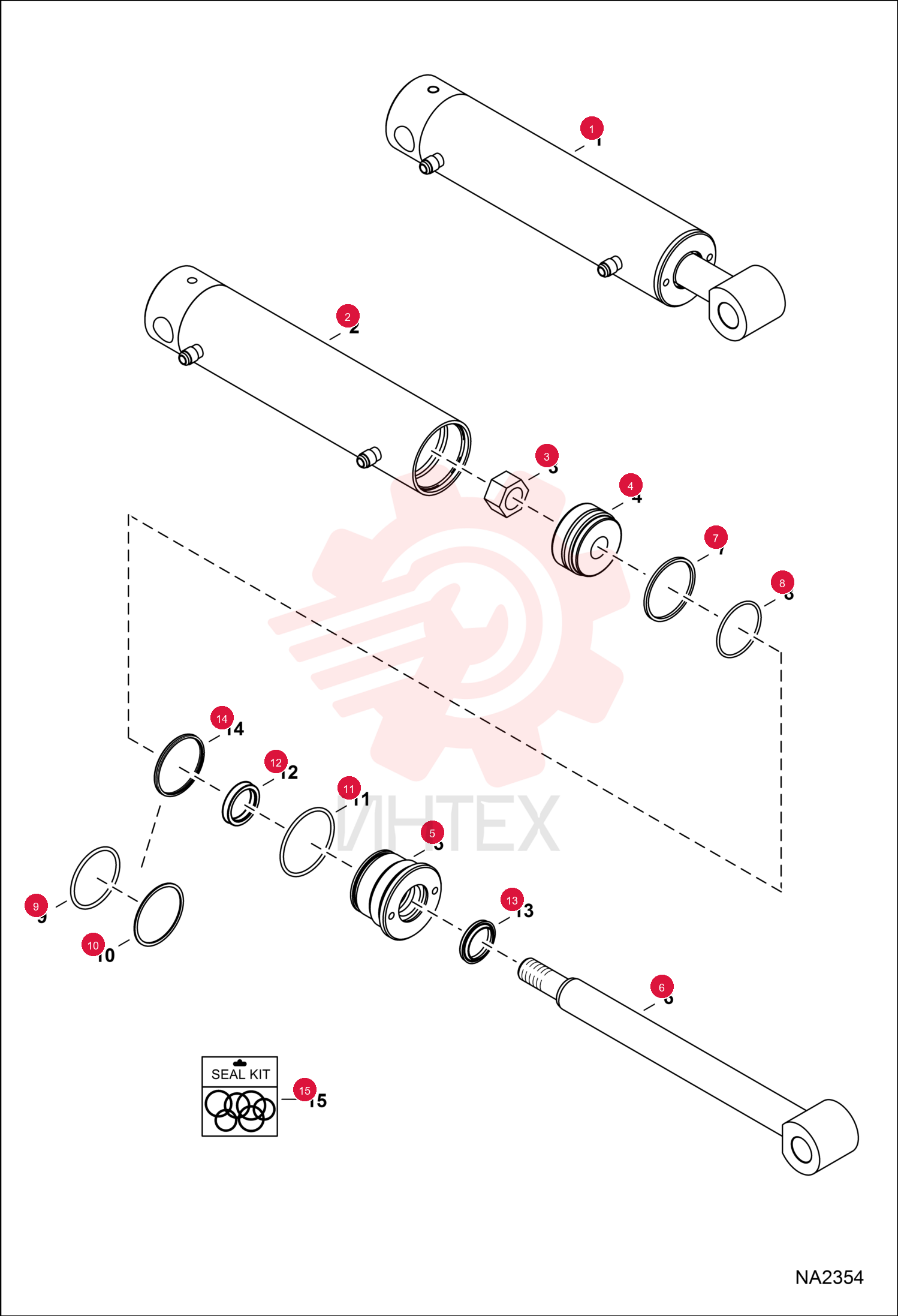 CYLINDER, BUCKET COMBO 7166114