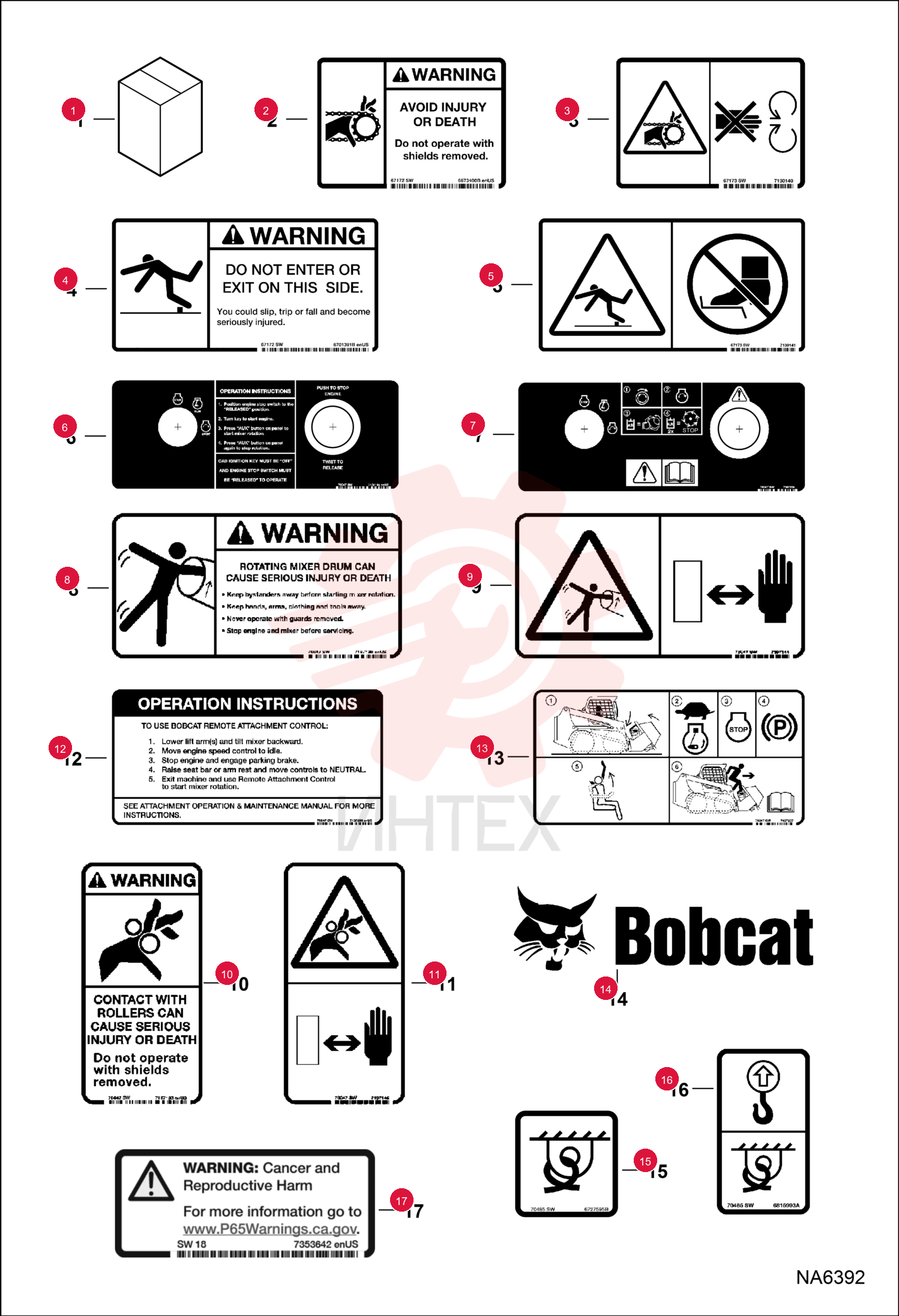 DECAL, WARNING 6673400