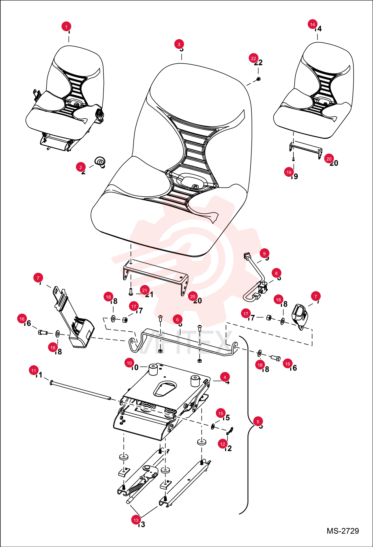 SEAT, OPERATOR SUSPENSION 7024427