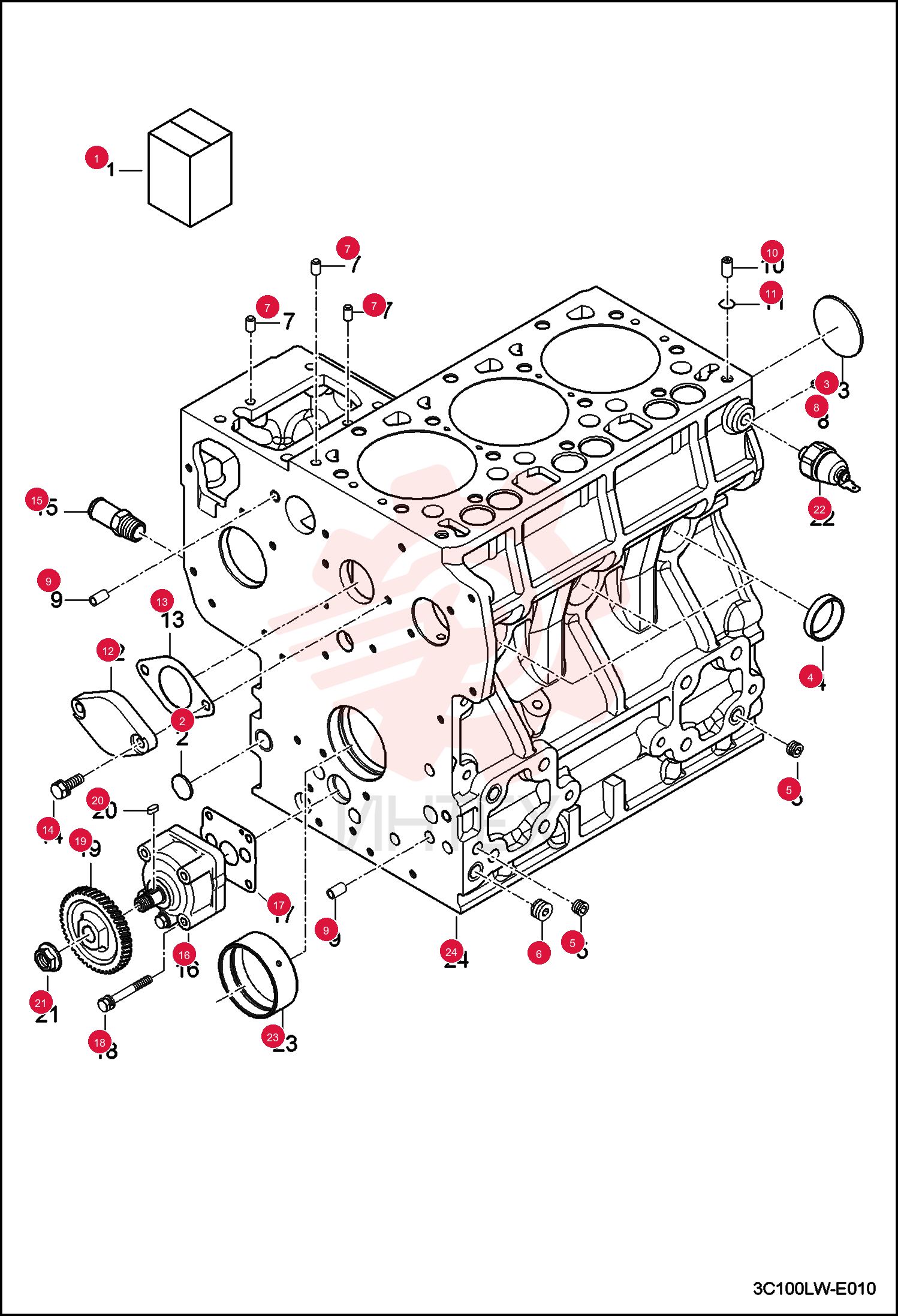 ENGINE, DAEDONG 3C100LWB