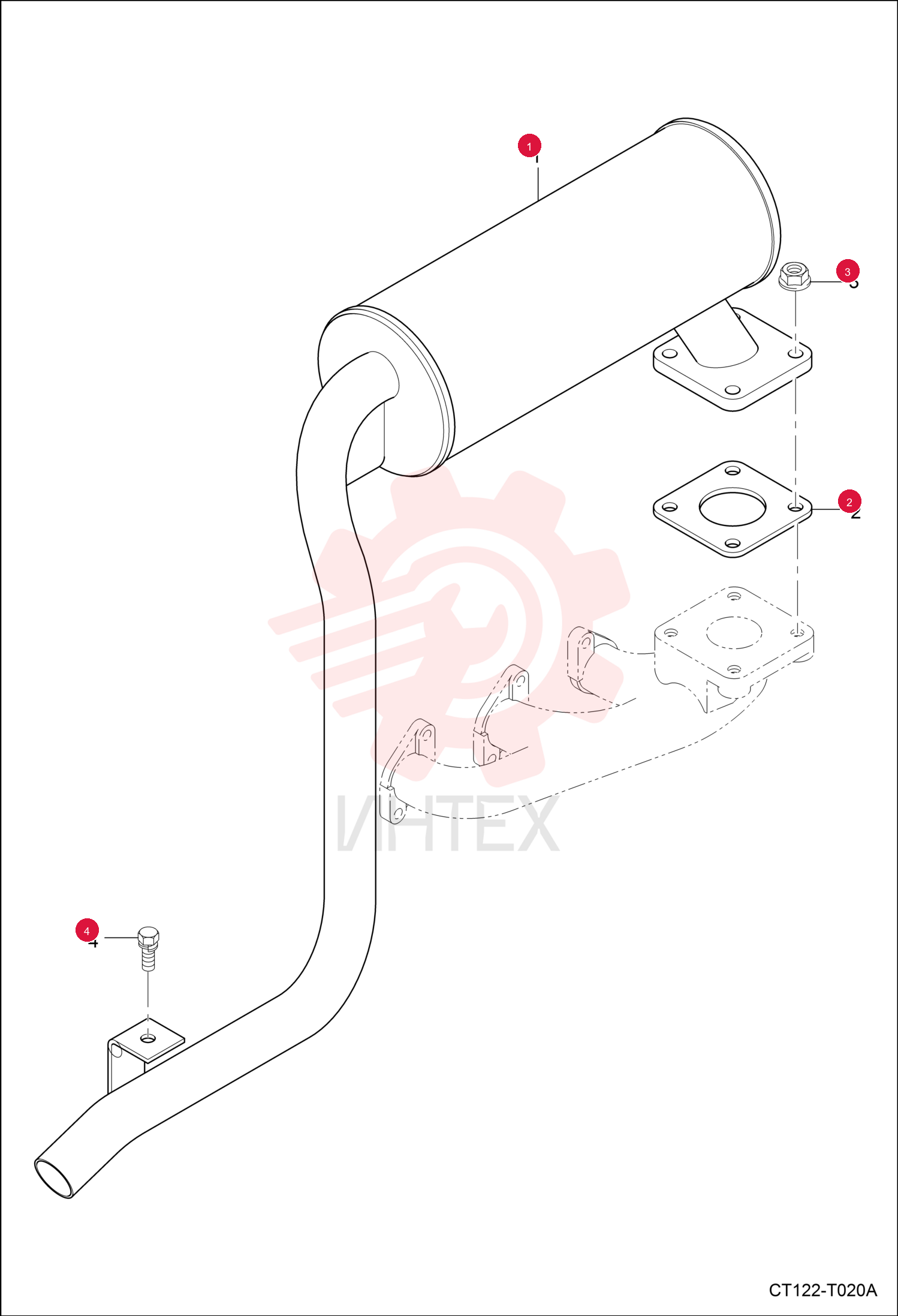 MUFFLER, EXHAUST 7000931