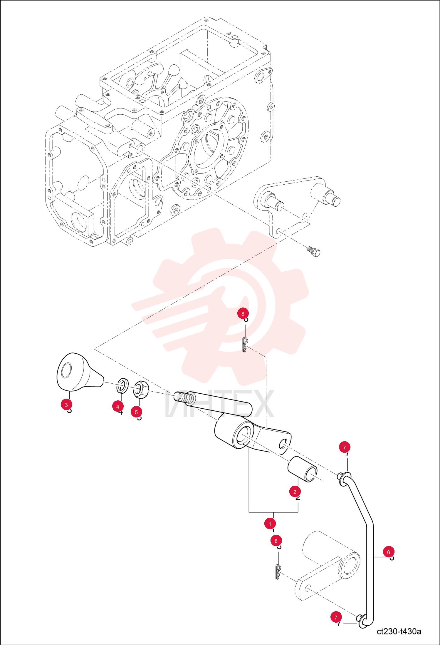 LEVER, FRONT WHEEL 6697421