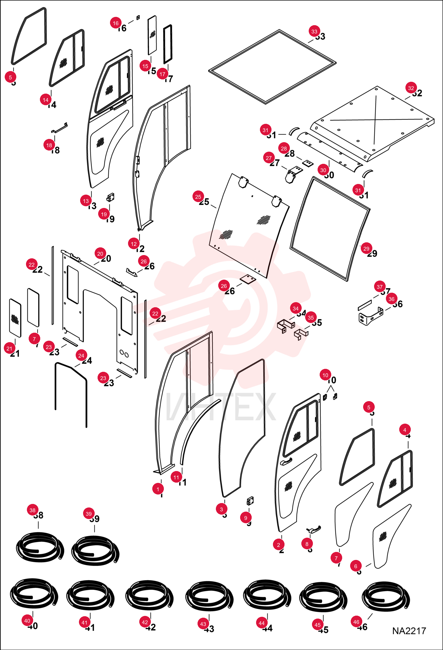 DOOR, CAB ASSY 7010083 (1)