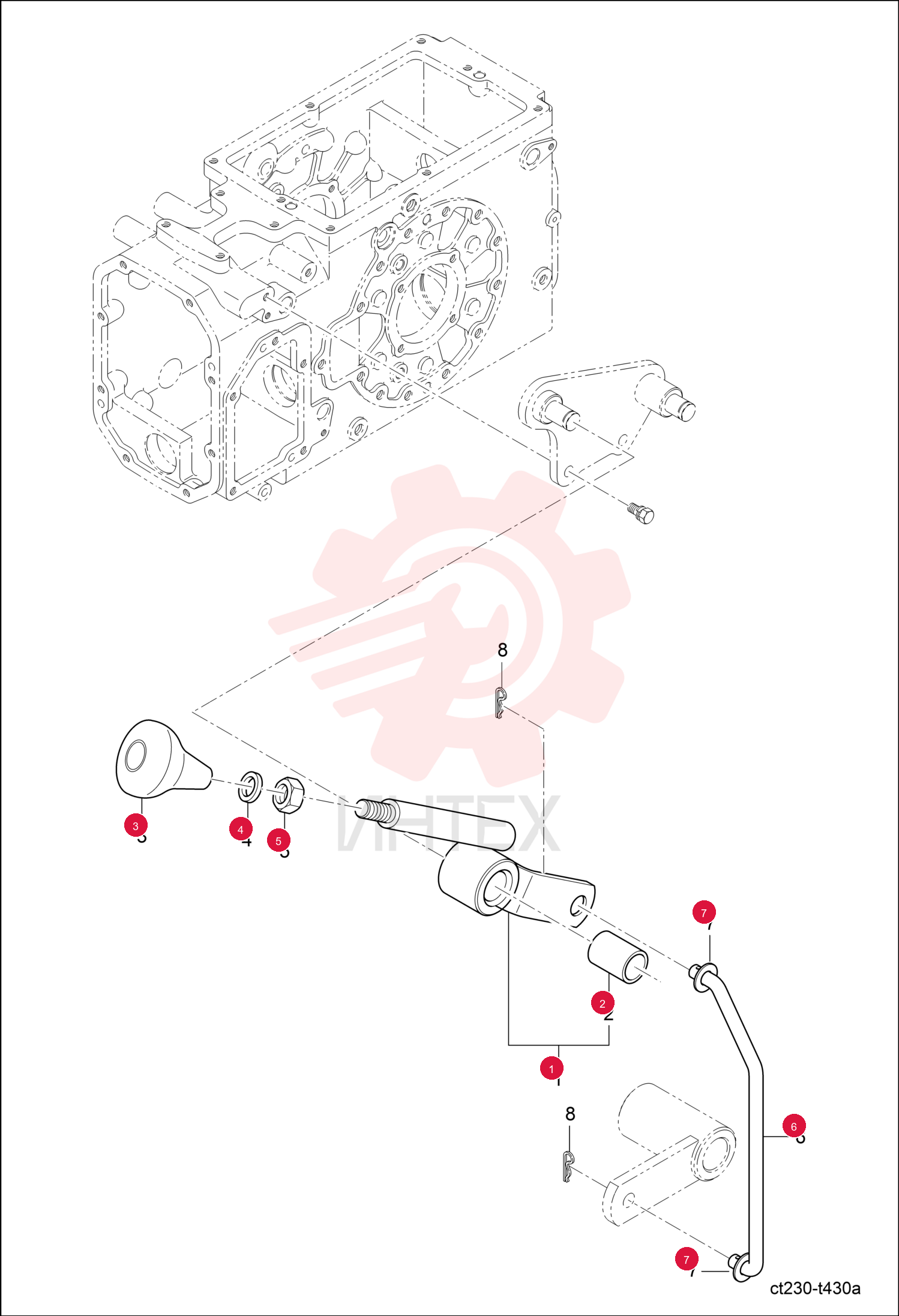 LEVER, FRONT WHEEL 6697421