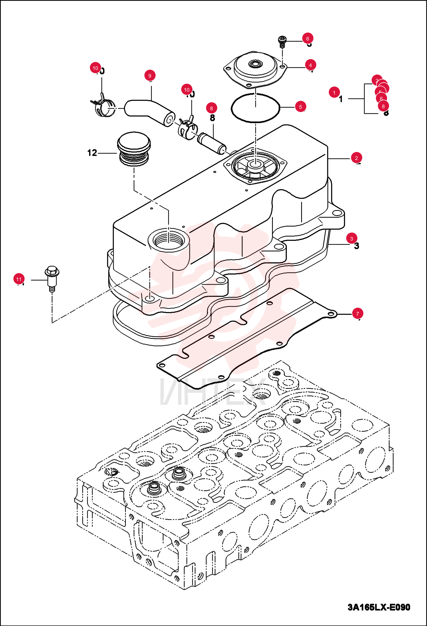 COVER, HEAD CYL ENG 6697179 (3)