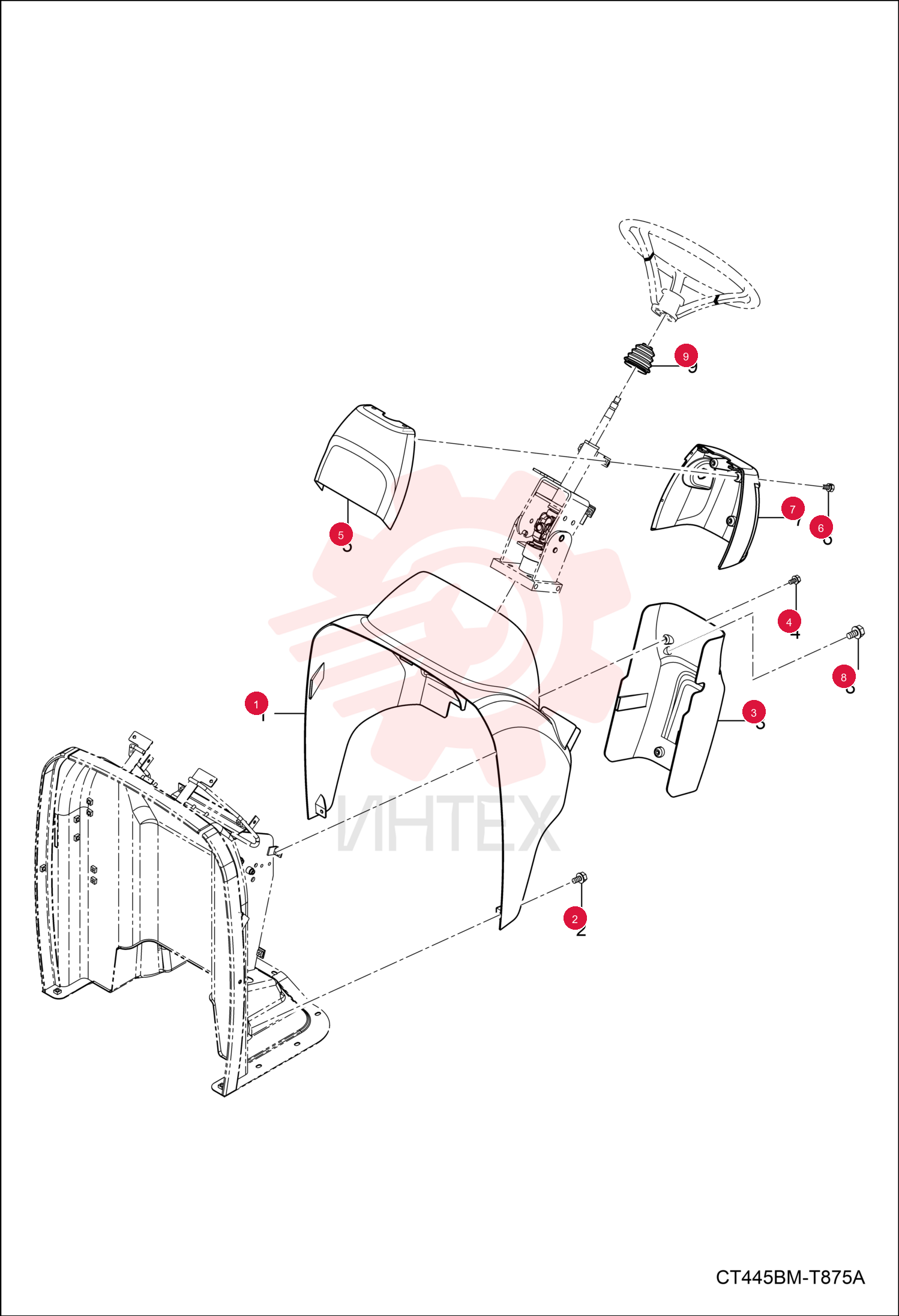 COVER, INSTRUMENT UPPER 7013004