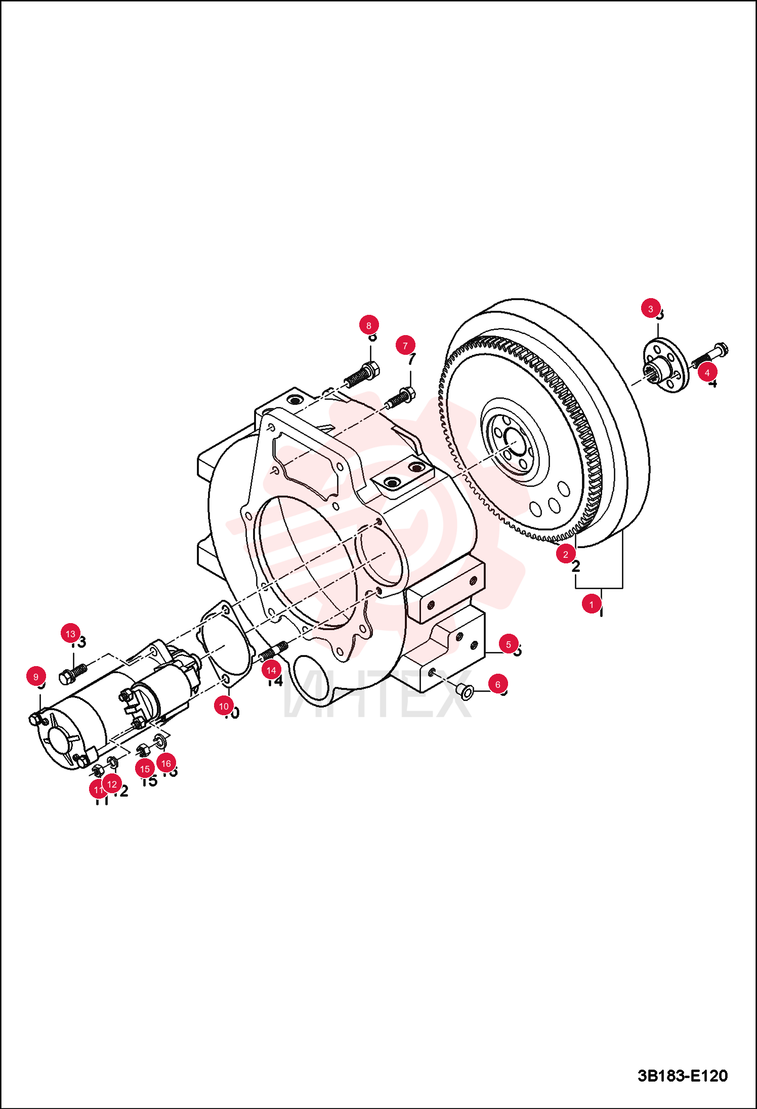 FLYWHEEL ENGINE ASSEMBLY 7012876