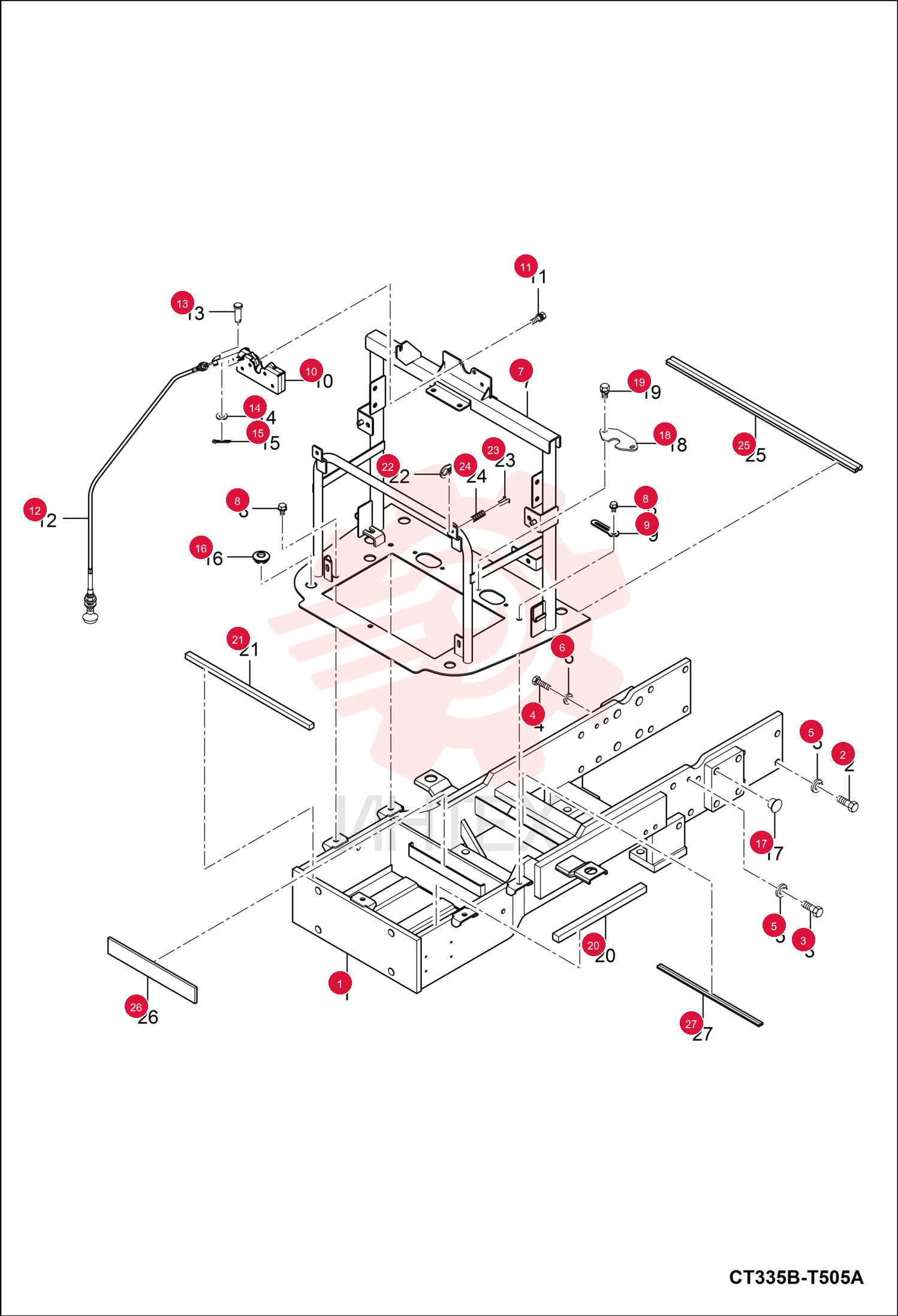 FRAME, AXLE FRONT 7002048