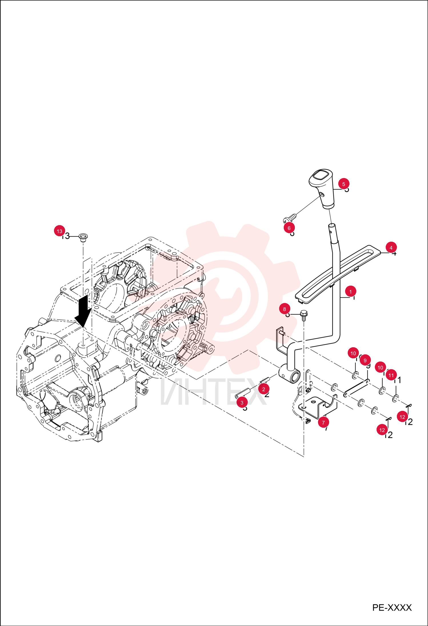 LEVER, AUX SPEED 7003419