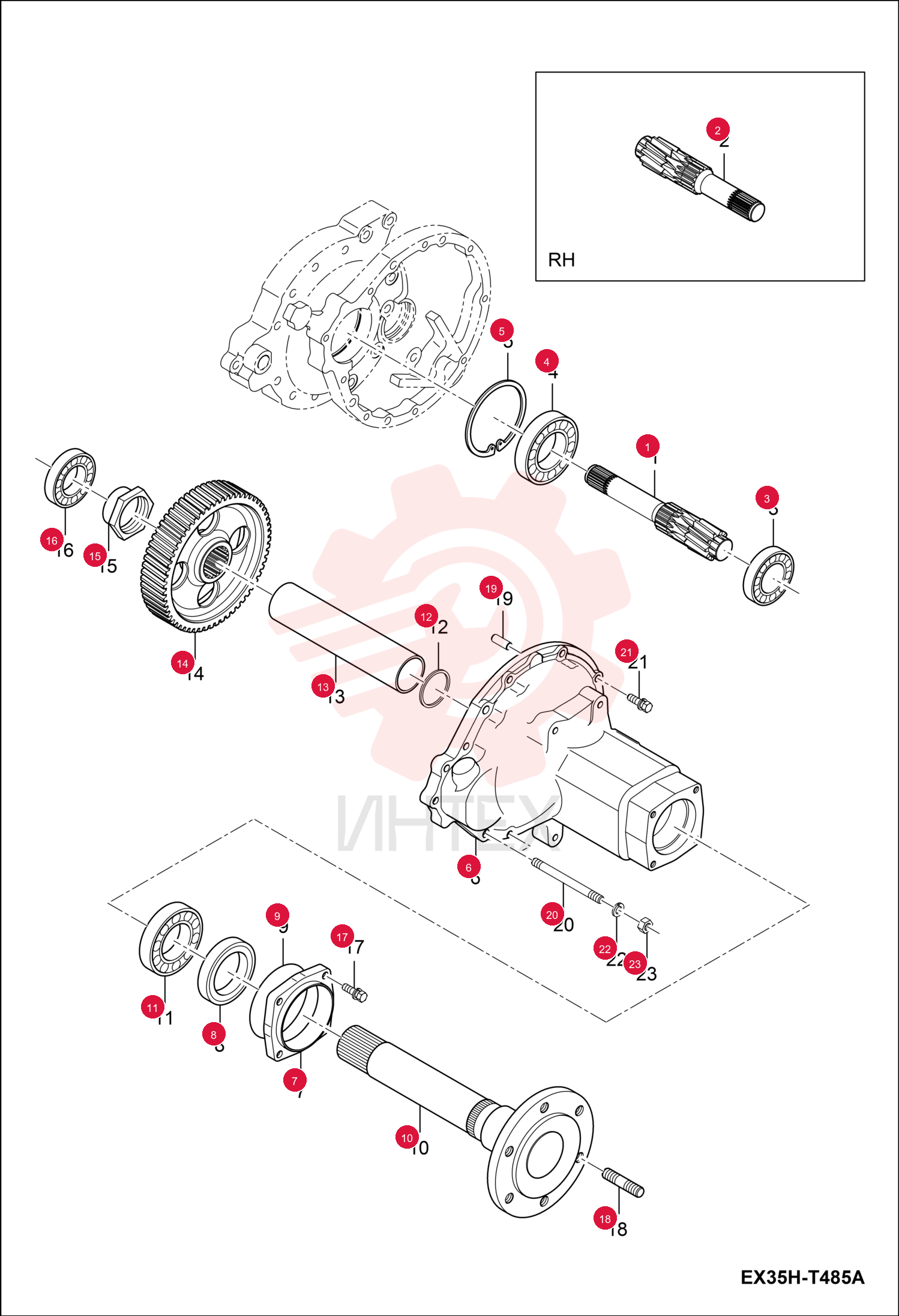 SHAFT, GEAR 7002192 (3)