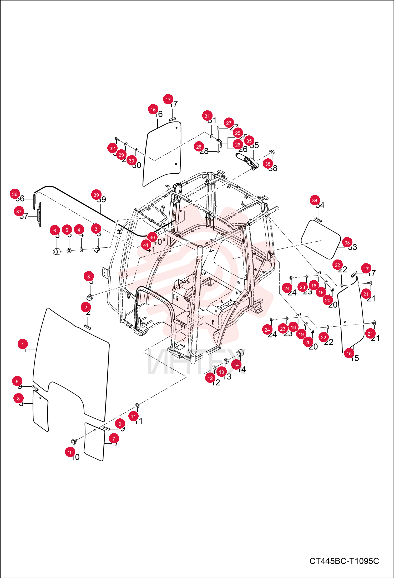 WINDOW, CAB FRONT 7003149