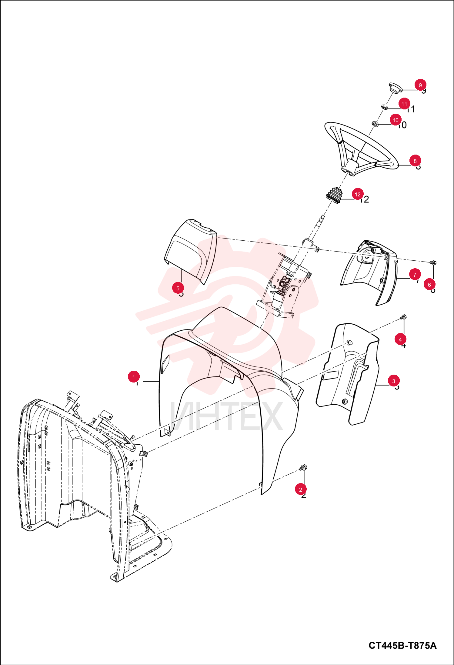 COVER, INSTRUMENT UPPER 7002271 (1)