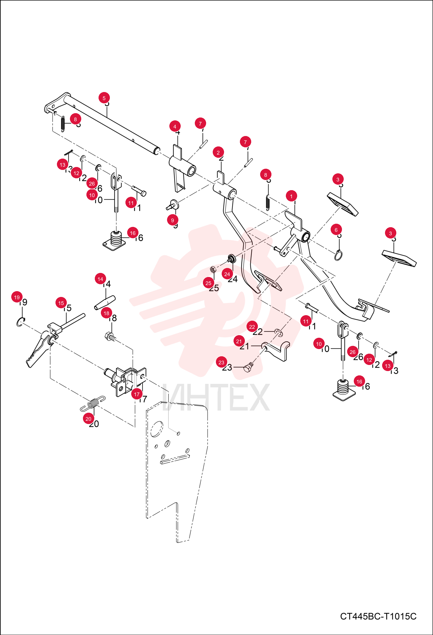 PEDAL, BRAKE 7002083 (2)