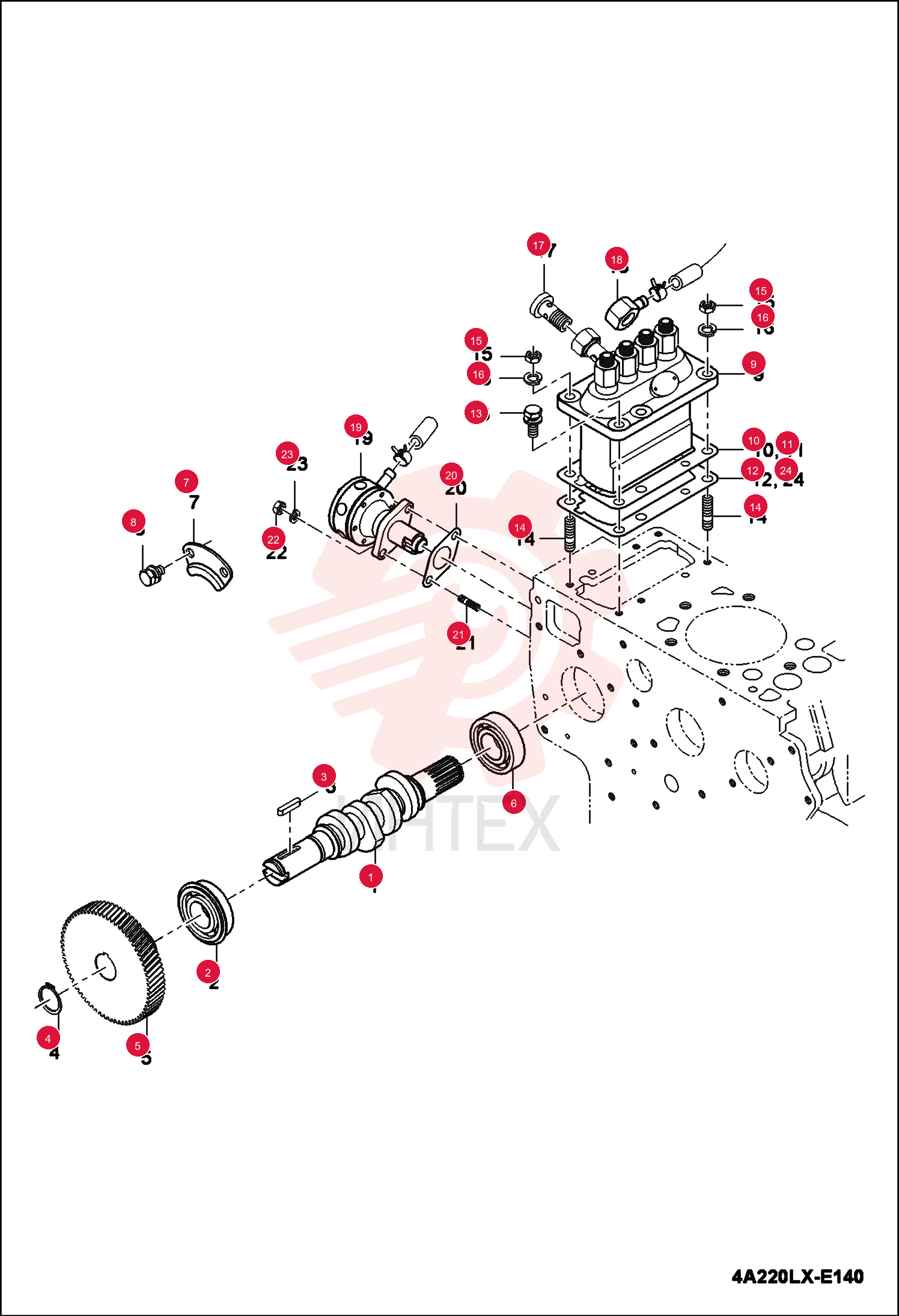 CAMSHAFT, FUEL 7002822 (3)