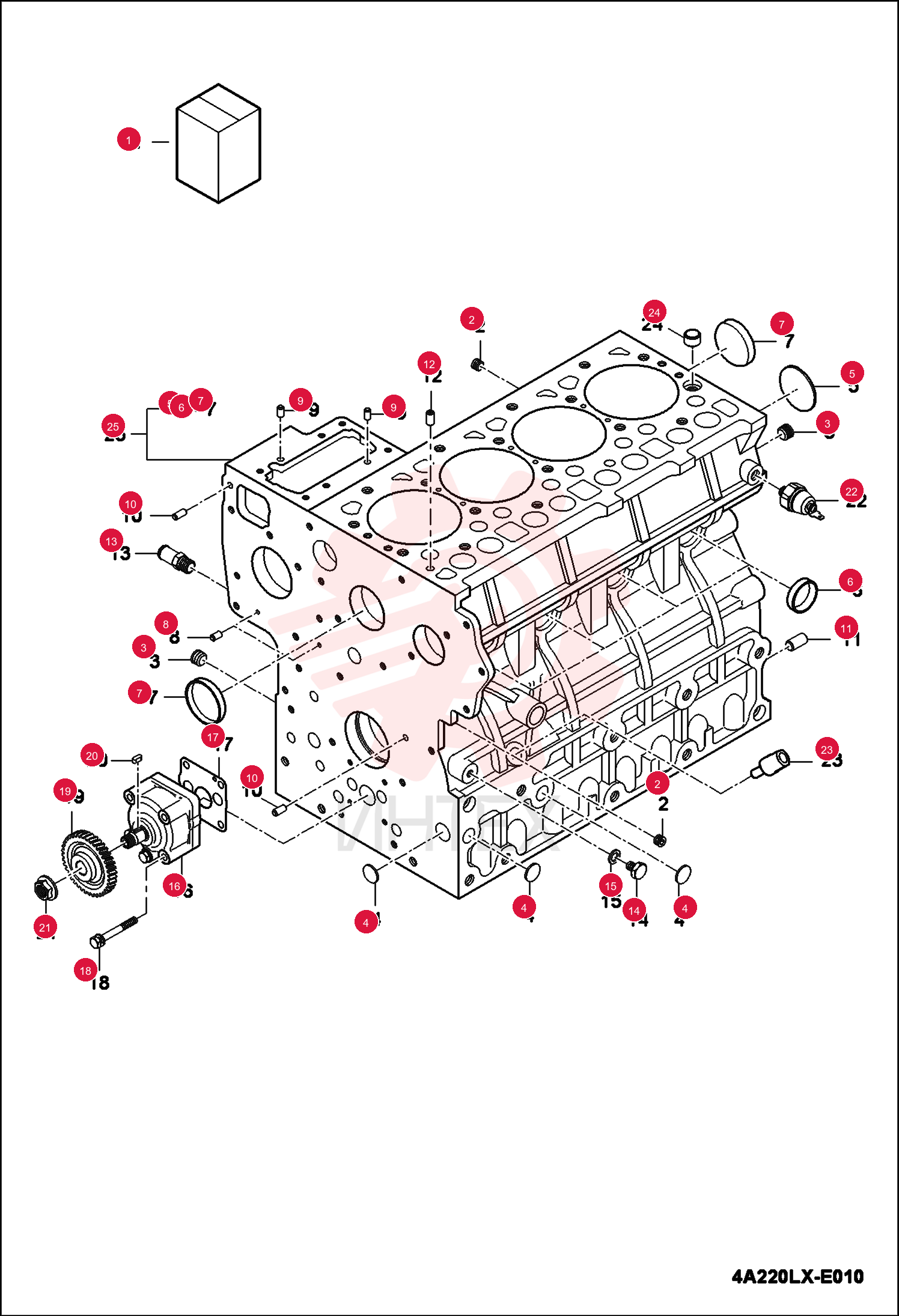 ENGINE, DAEDONG 4A220LWH-K