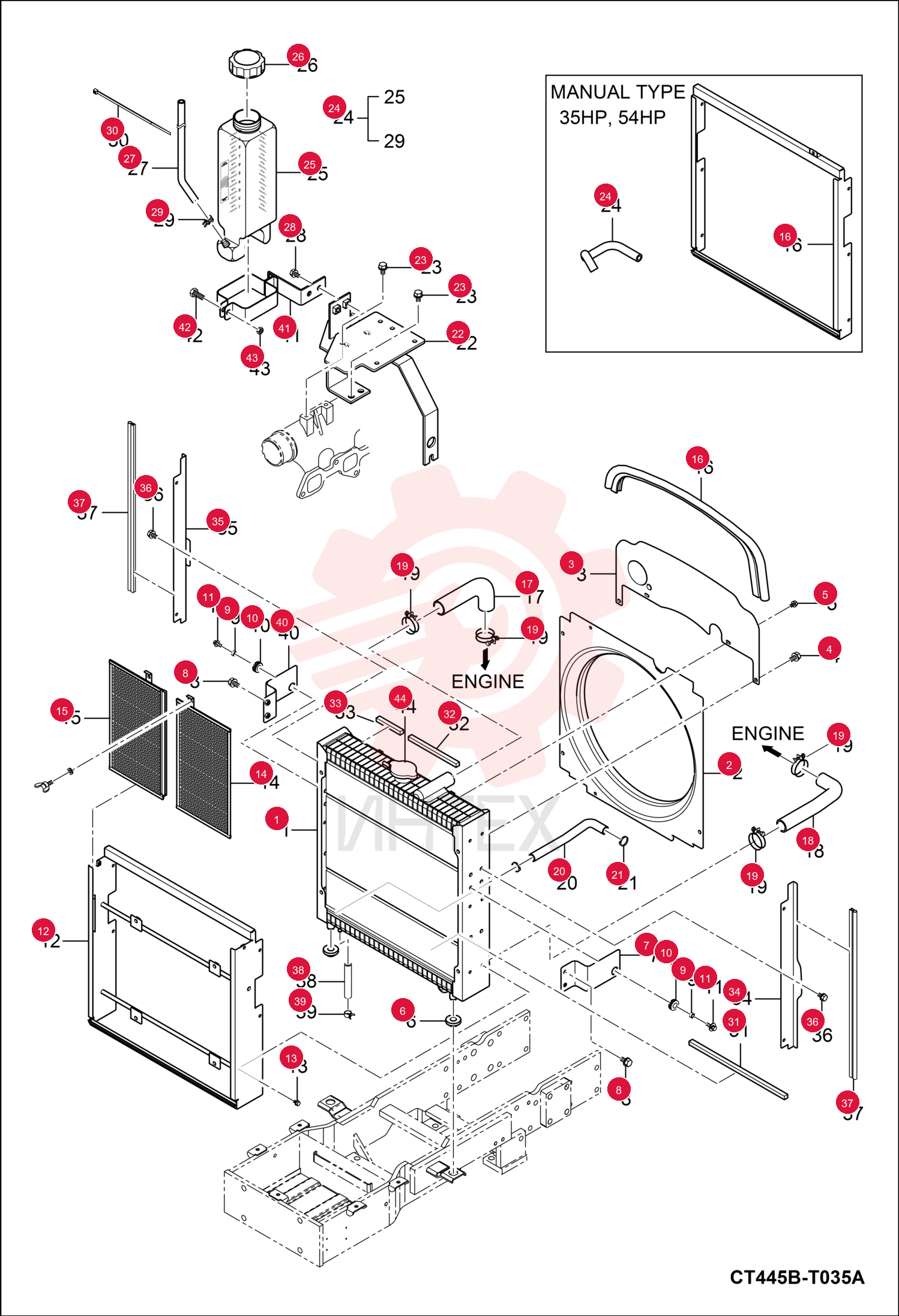 EXCHANGER, WATER RADIATOR 7013126 (1)
