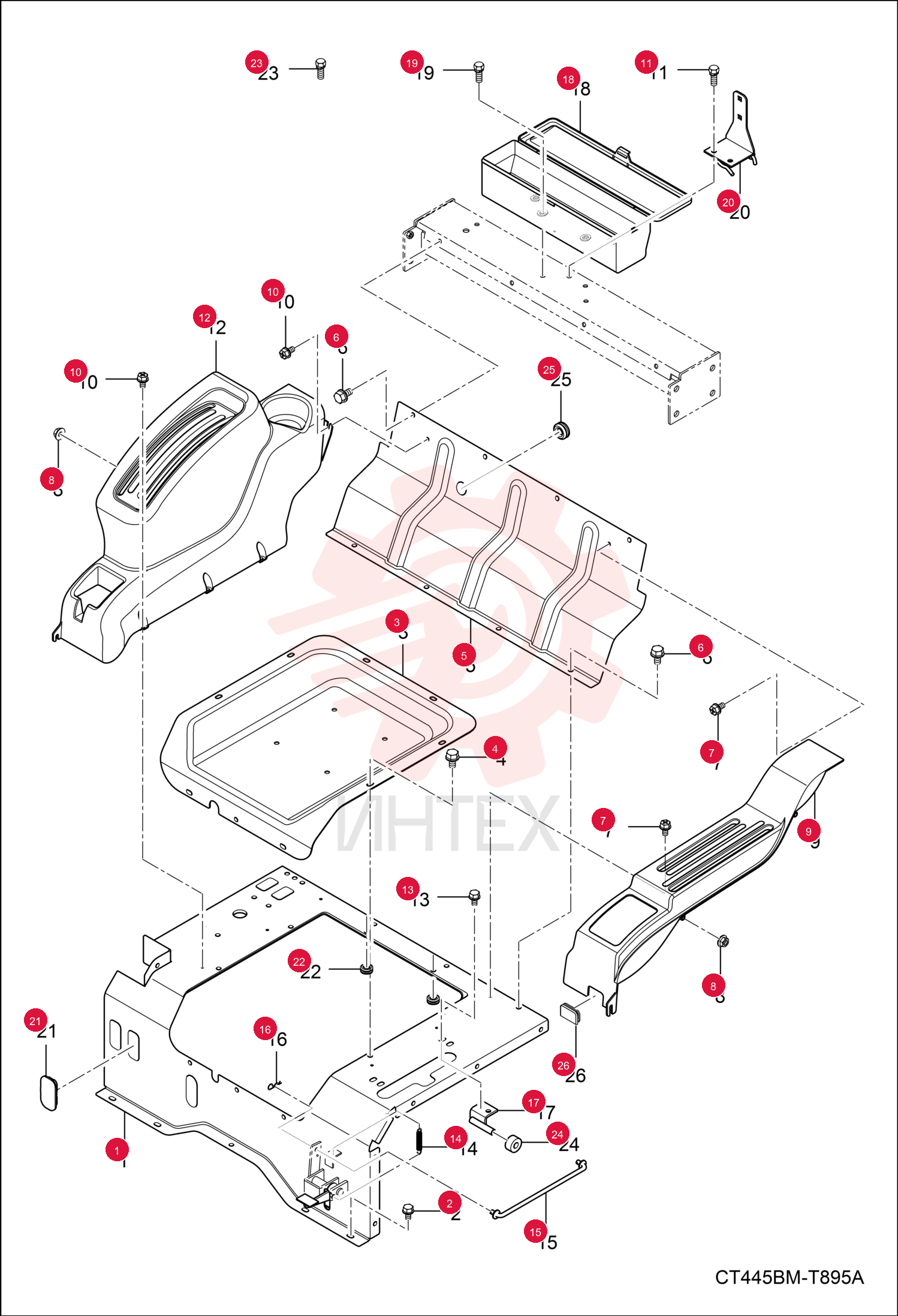COVER, SEAT FLOOR 7013030