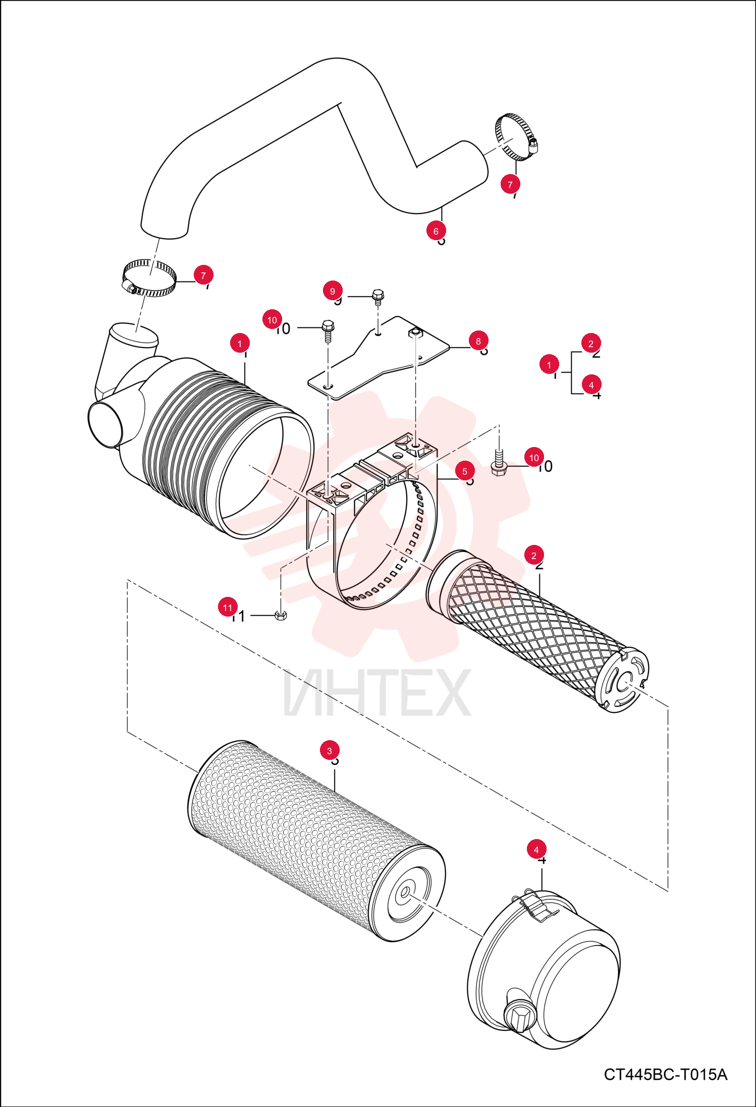 FILTER, AIR CLEANER ASSY 7001980 (3)