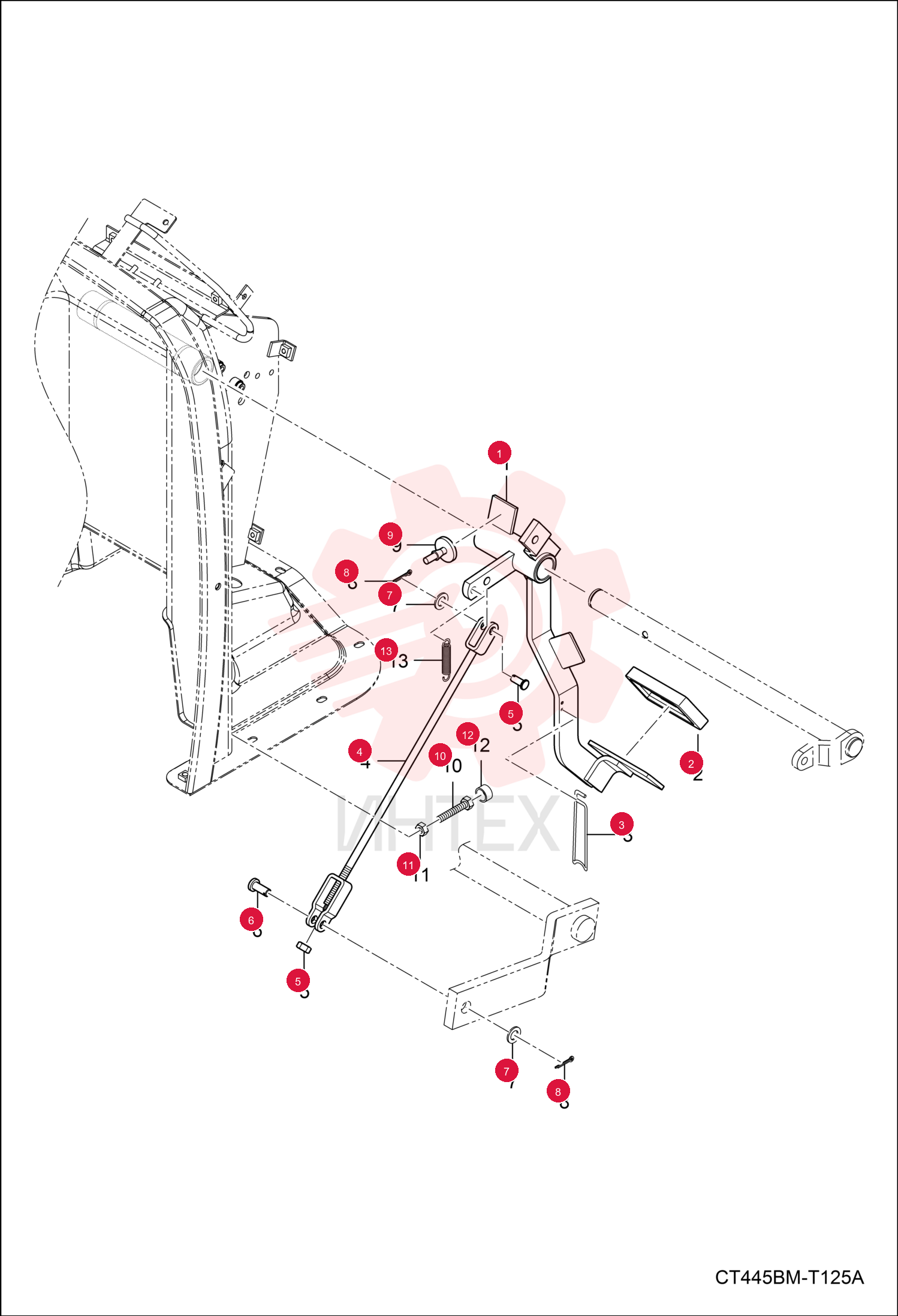 PEDAL, CLUTCH 7013005